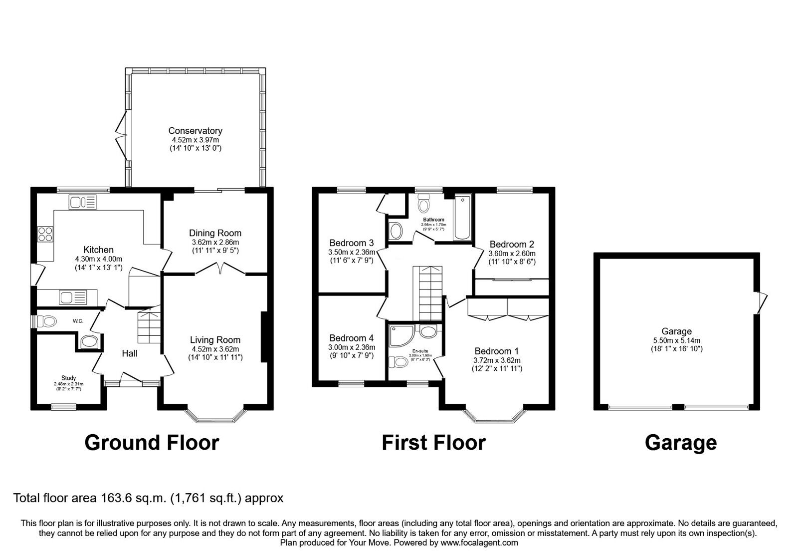 Floorplan of 4 bedroom Detached House for sale, Larch Drive, Stanwix, Cumbria, CA3