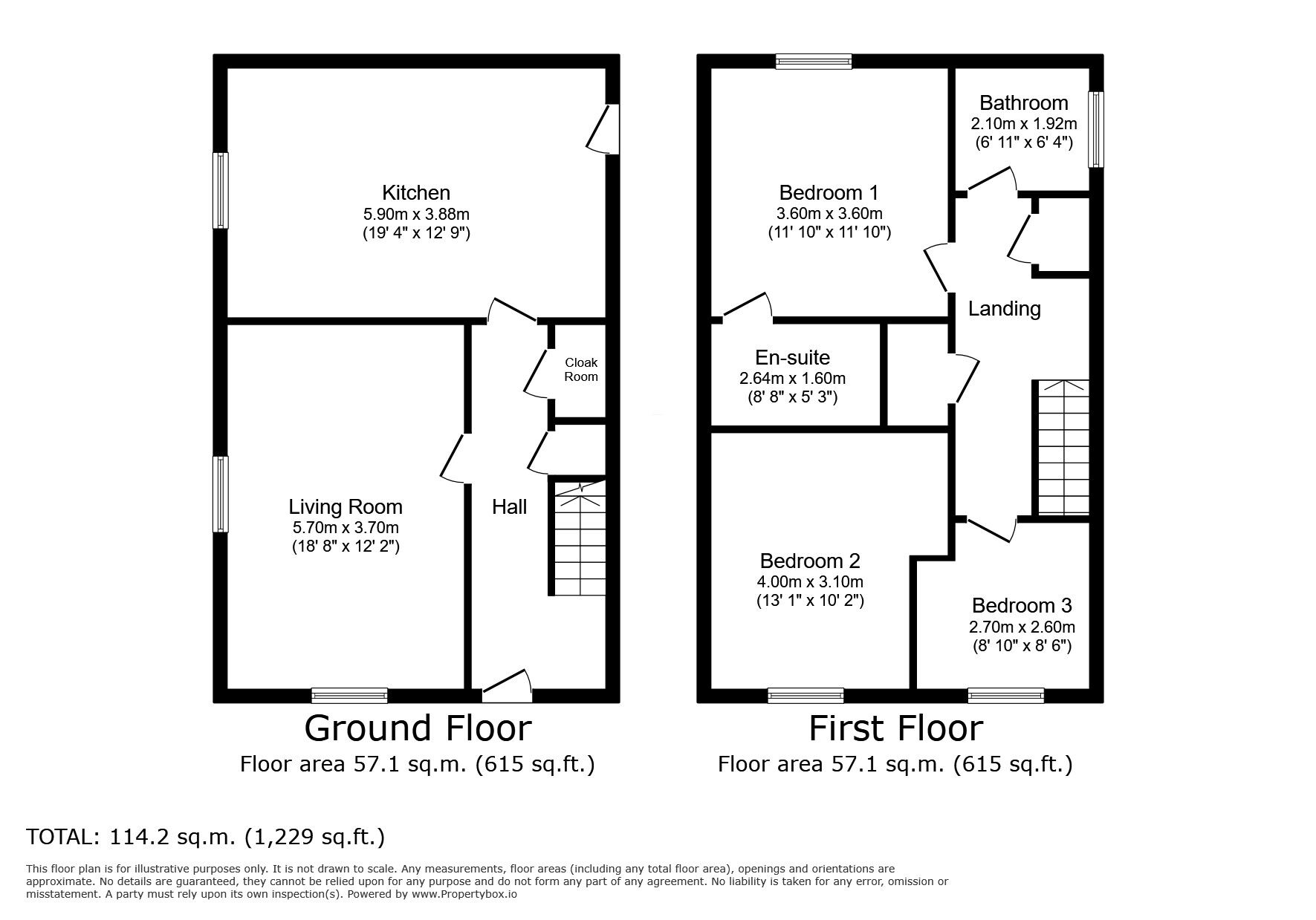 Floorplan of 3 bedroom End Terrace House for sale, Parkland Mews, Cumwhinton Drive, Cumbria, CA1