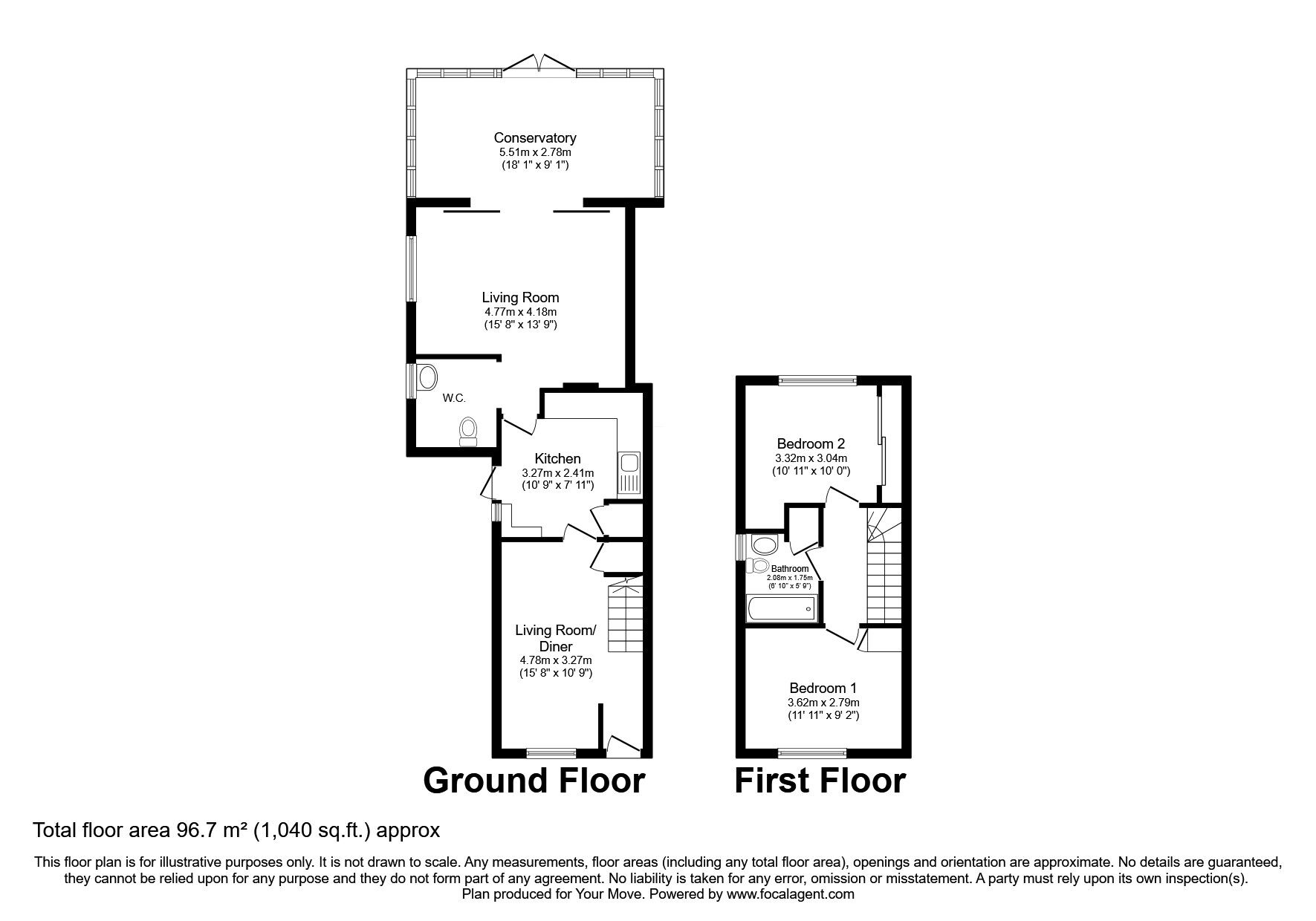 Floorplan of 2 bedroom Semi Detached House for sale, Redwood Drive, Stanwix, Cumbria, CA3