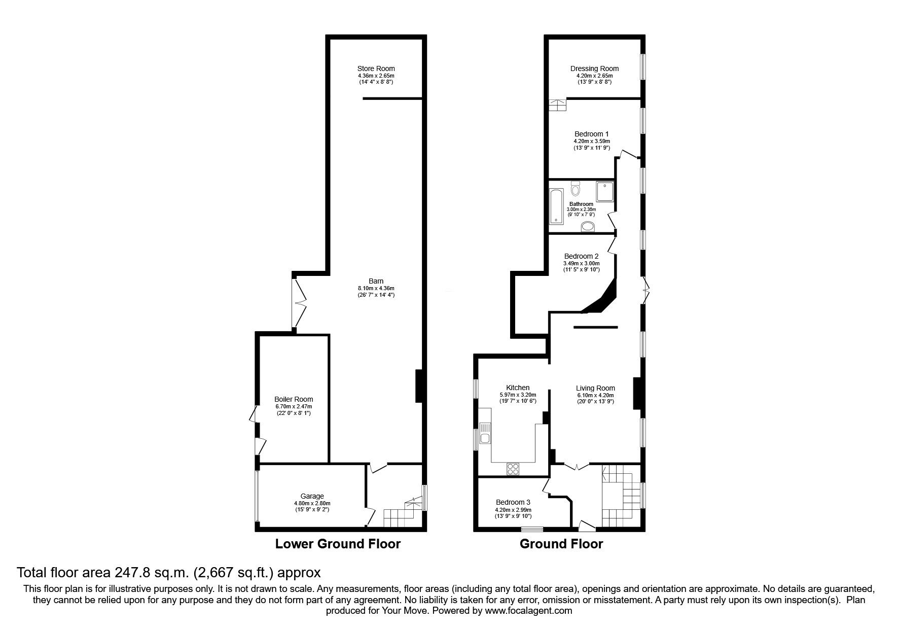 Floorplan of 3 bedroom Detached House for sale, Upton, Caldbeck, Cumbria, CA7