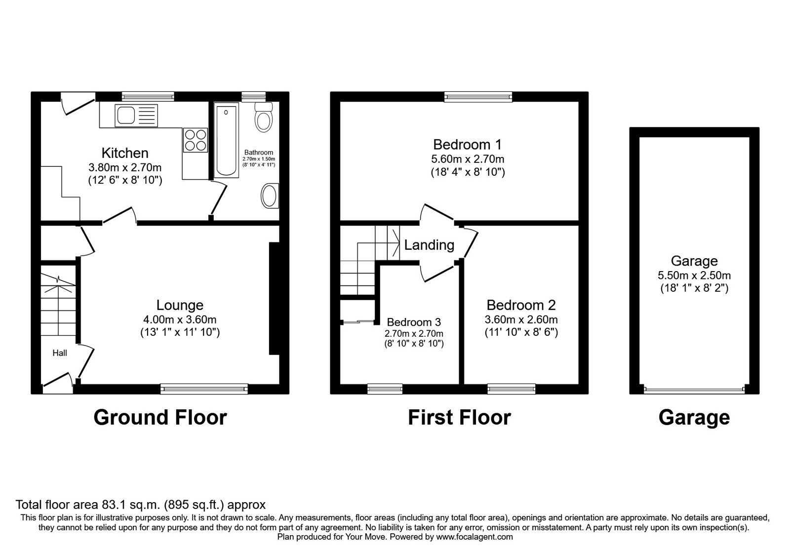 Floorplan of 3 bedroom Semi Detached House for sale, Balfour Road, Carlisle, Cumbria, CA2