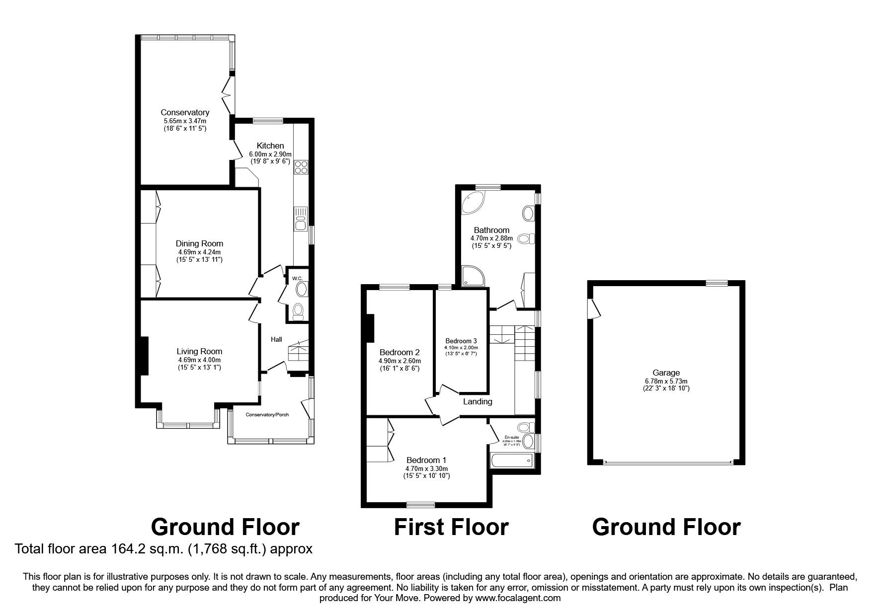 Floorplan of 3 bedroom Semi Detached House for sale, Skinburness Road, Silloth, Cumbria, CA7