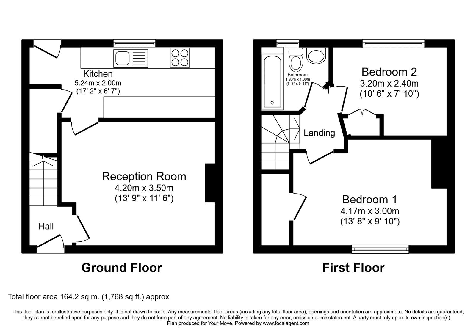 Floorplan of 2 bedroom Mid Terrace House for sale, Henderson Road, Carlisle, Cumbria, CA2