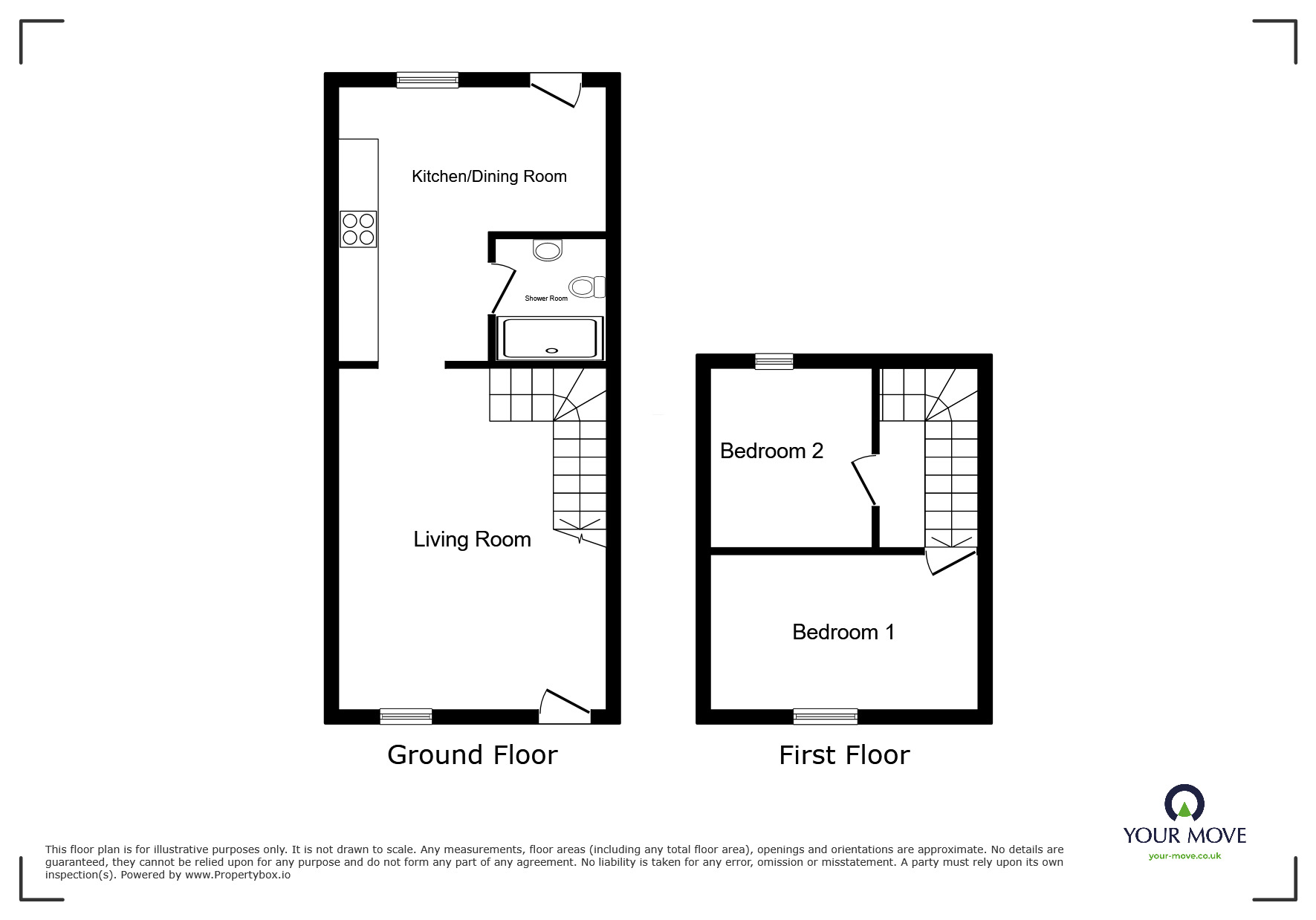 Floorplan of 2 bedroom Mid Terrace House for sale, Sevenoaks Terrace, Cross Lane, Cumbria, CA7