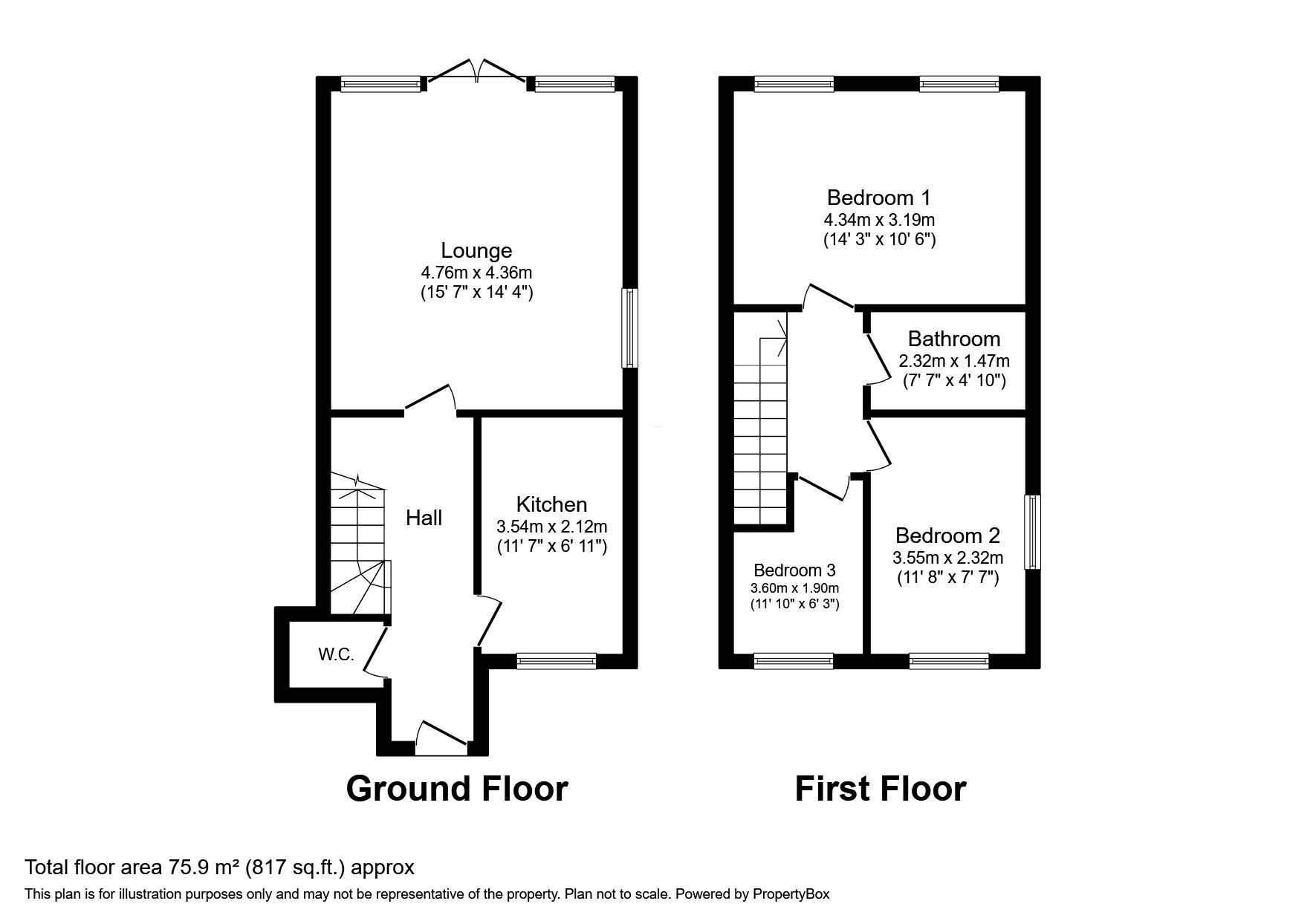 Floorplan of 3 bedroom Semi Detached House for sale, Sanderling Close, Carlisle, CA2