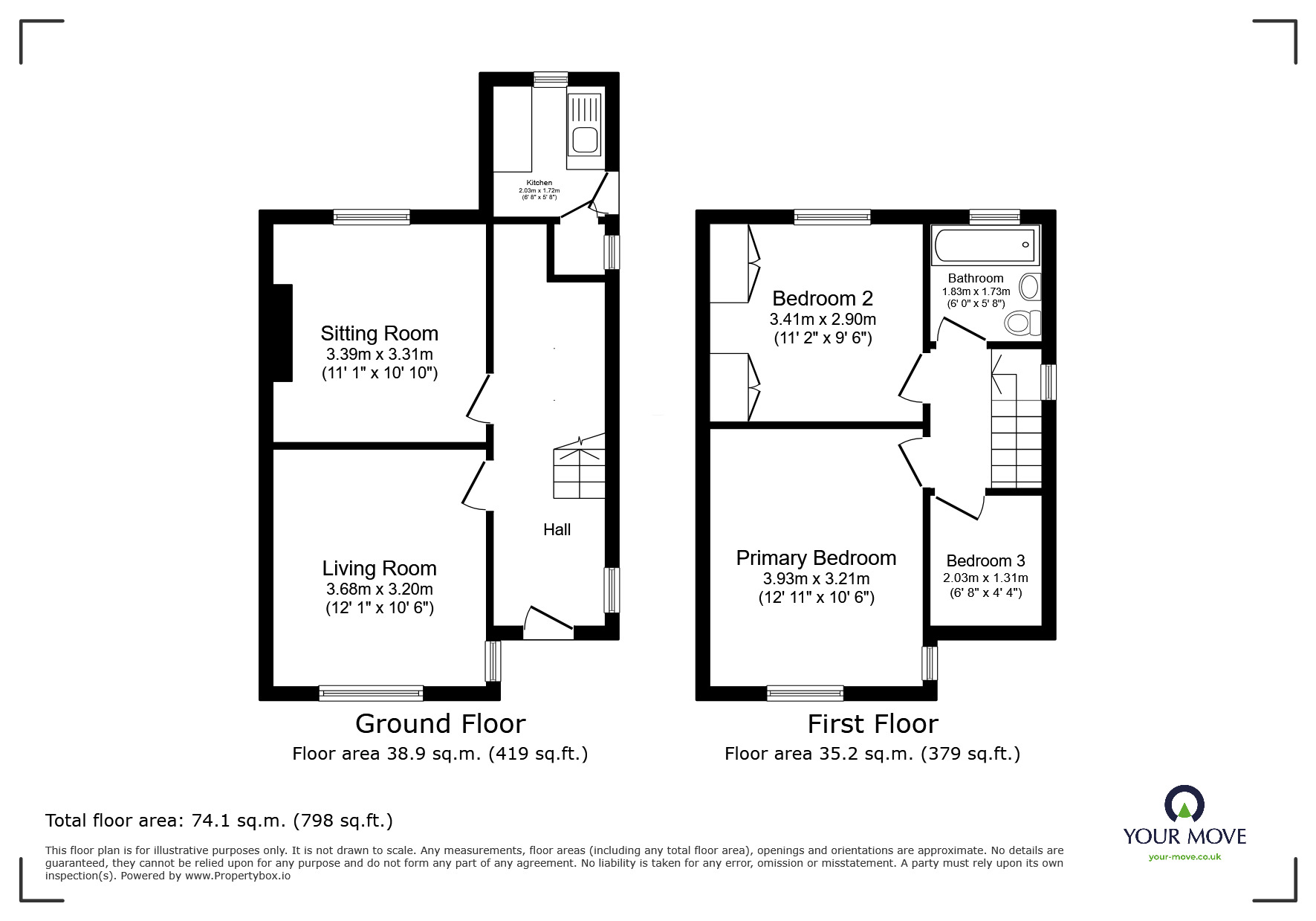 Floorplan of 3 bedroom Semi Detached House for sale, Currock Mount, Carlisle, Cumbria, CA2