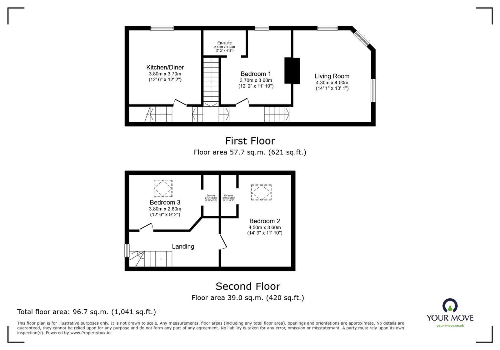 Floorplan of 3 bedroom End Terrace Flat for sale, Leatham Street, Carlisle, CA2