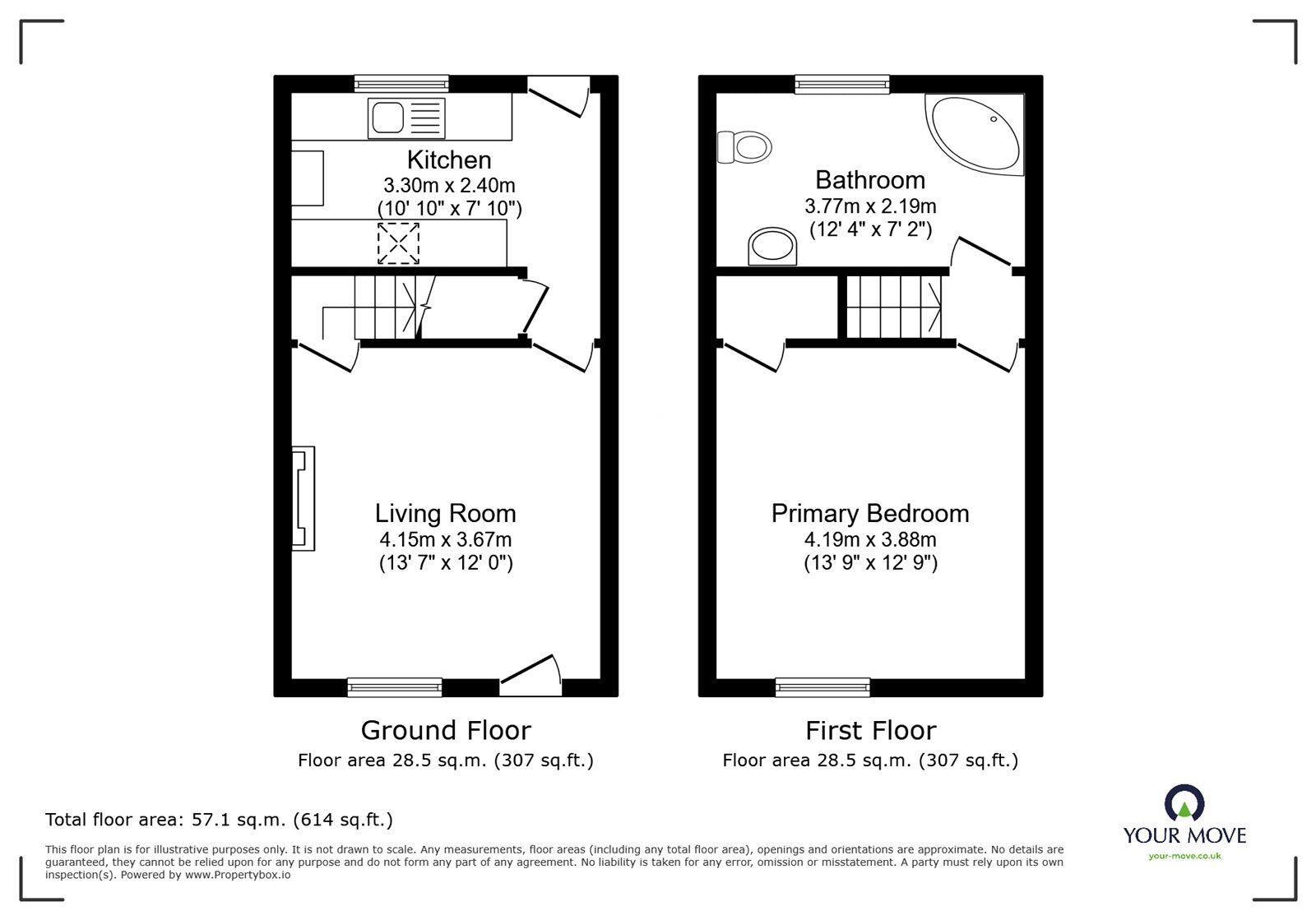 Floorplan of 1 bedroom Mid Terrace House for sale, Nelson Street, Cumbria, CA2