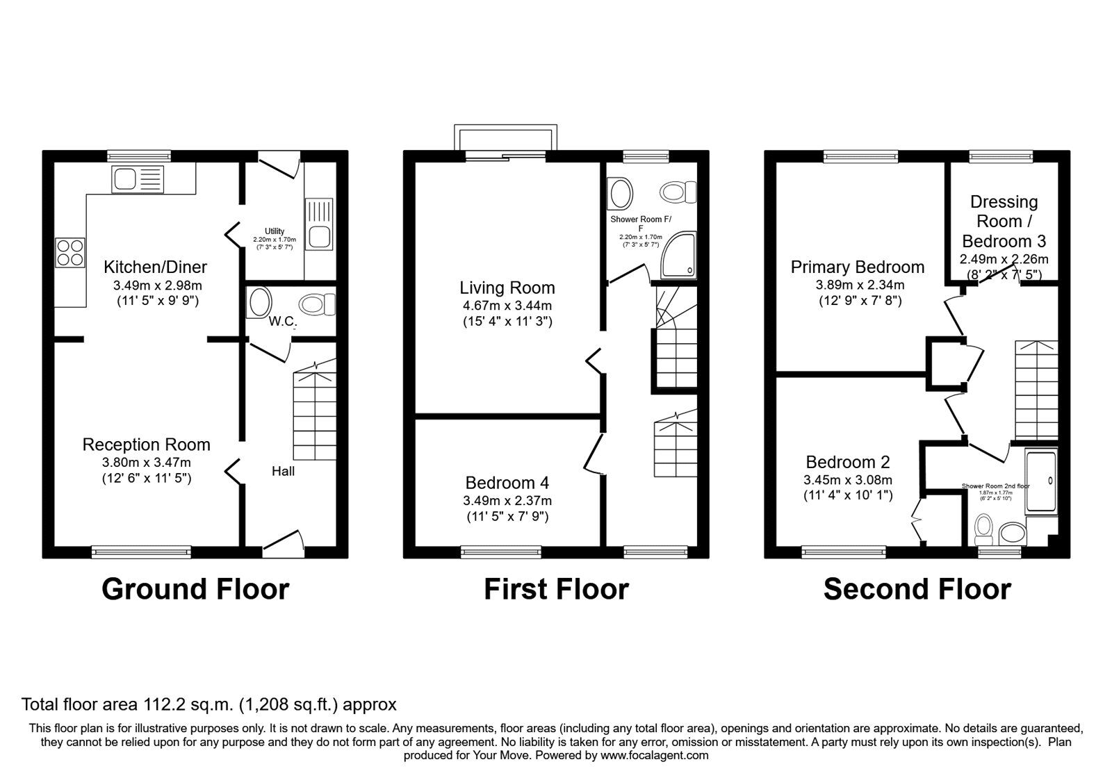 Floorplan of 4 bedroom End Terrace House for sale, Coogan Close, Carlisle, Cumbria, CA2