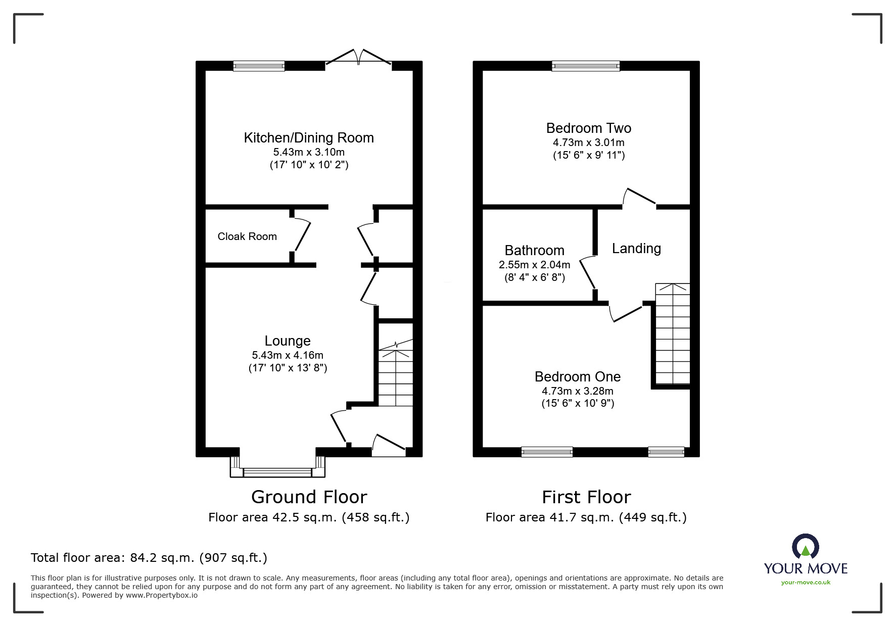 Floorplan of 2 bedroom Mid Terrace House for sale, Bridge End Terrace, Carlisle, Cumbria, CA2