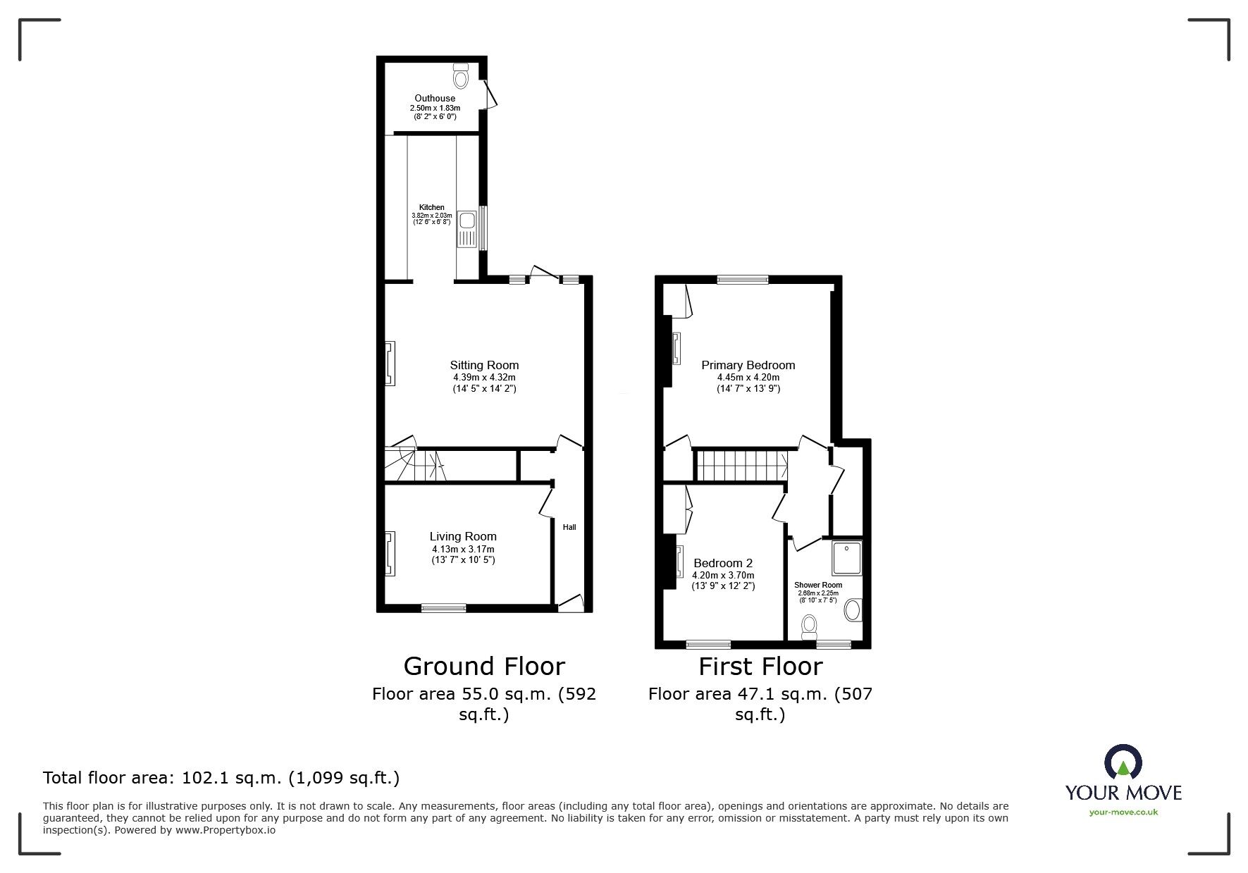 Floorplan of 2 bedroom Mid Terrace House for sale, Milbourne Street, Carlisle, Cumbria, CA2