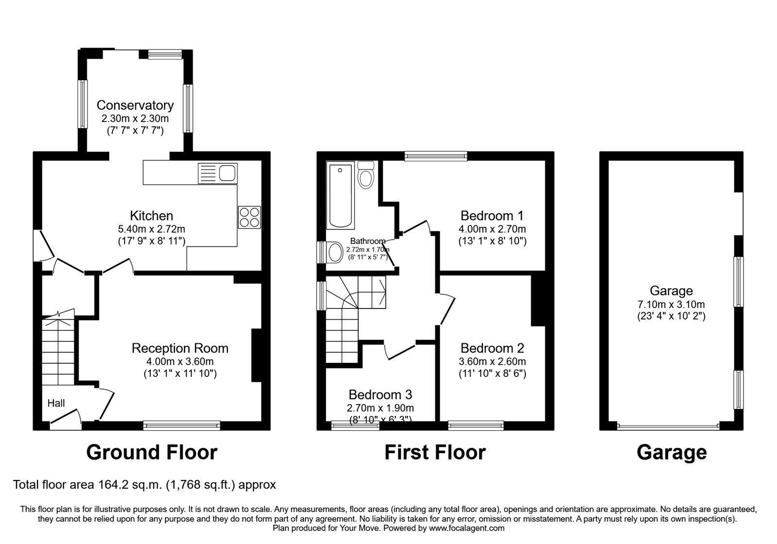 Floorplan of 3 bedroom Semi Detached House for sale, Coney Street, Carlisle, Cumbria, CA2