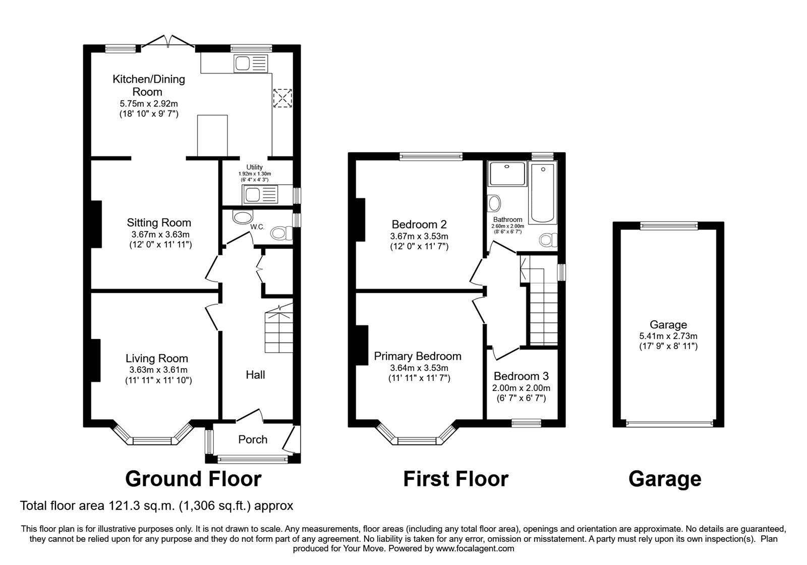 Floorplan of 3 bedroom Semi Detached House for sale, Durdar Road, Carlisle, Cumbria, CA2