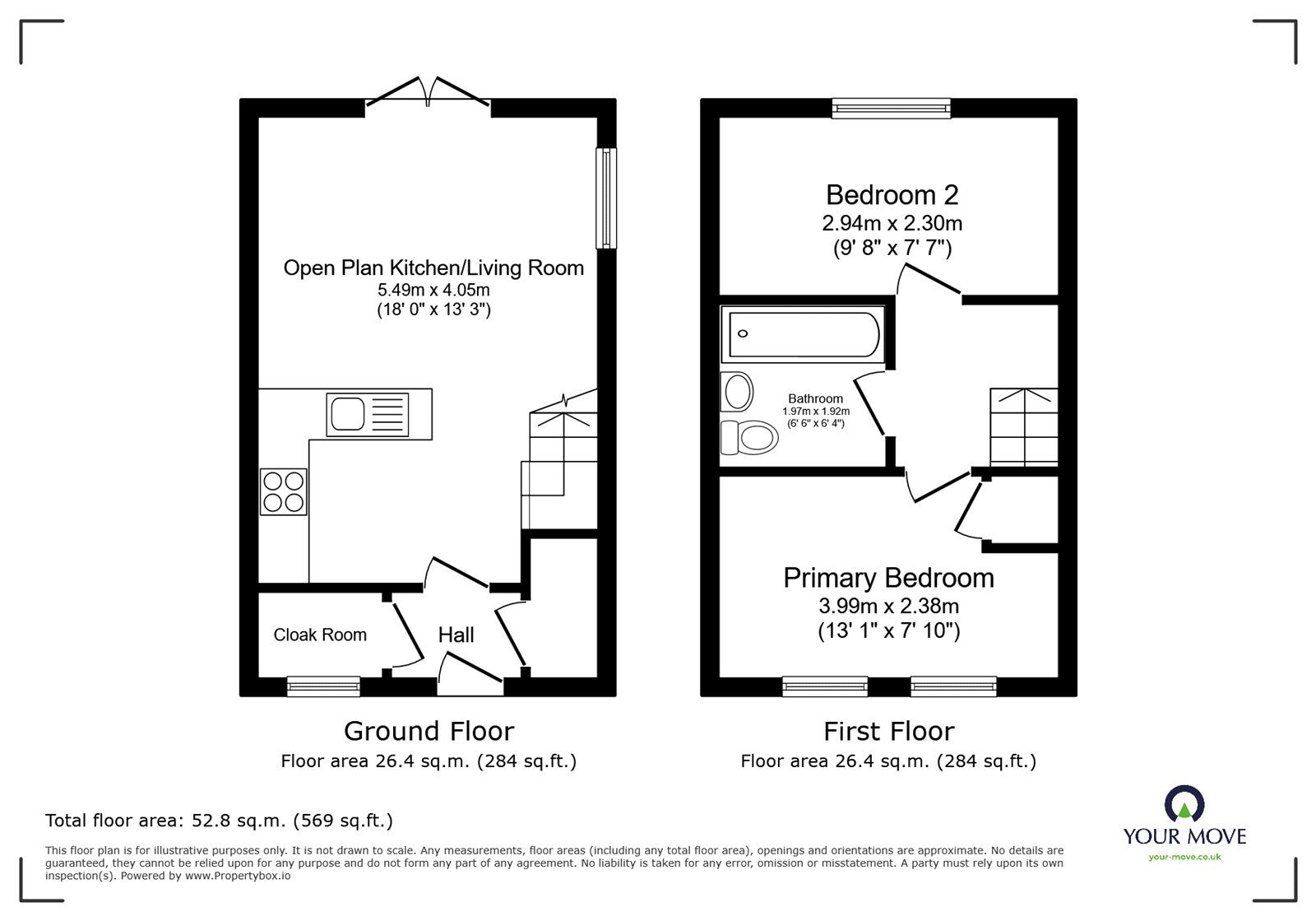 Floorplan of 2 bedroom Semi Detached House for sale, Swann Lane, Carlisle, Cumbria, CA1