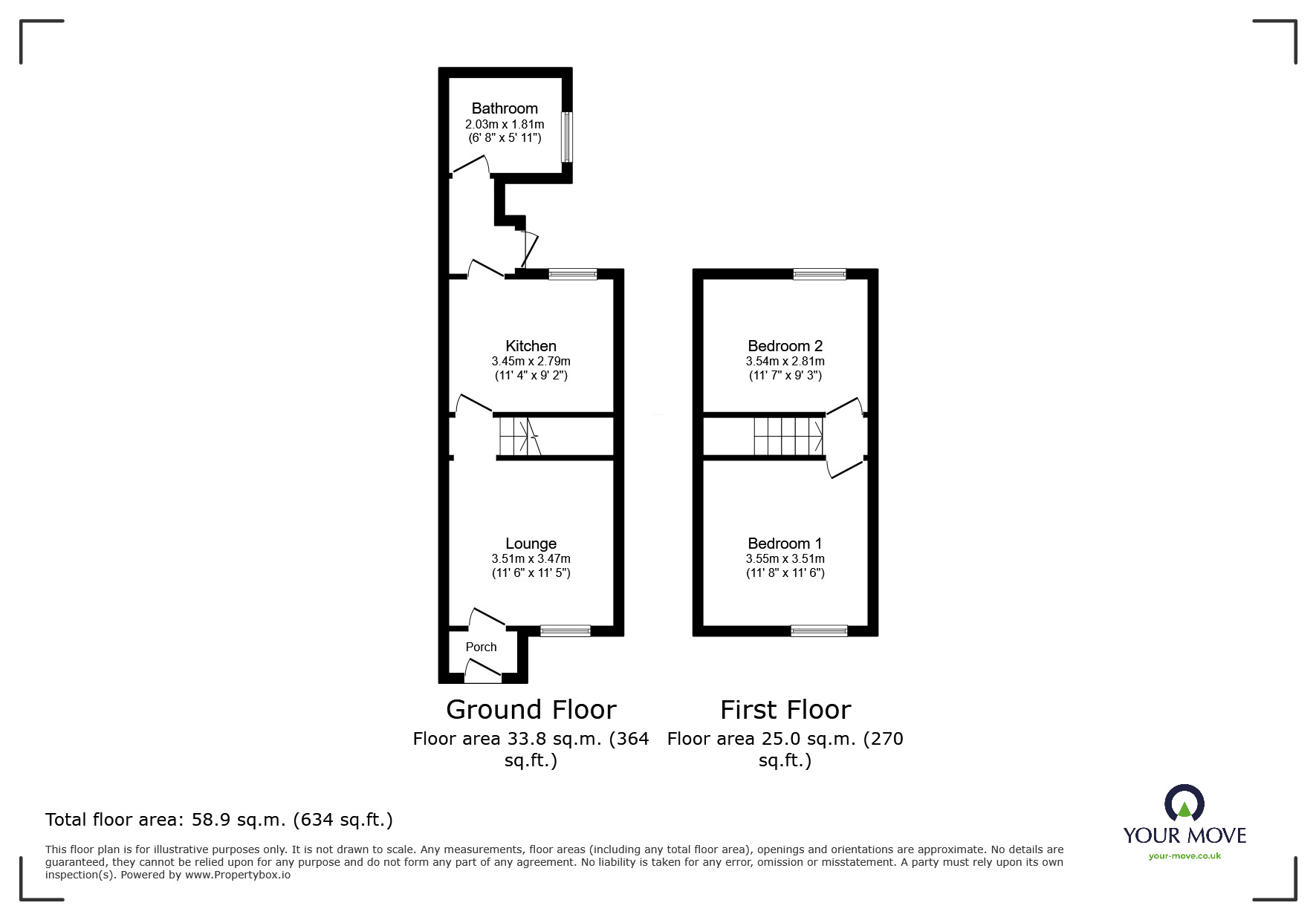Floorplan of 2 bedroom End Terrace House to rent, Maryport Cottages, Carlisle, Cumbria, CA2