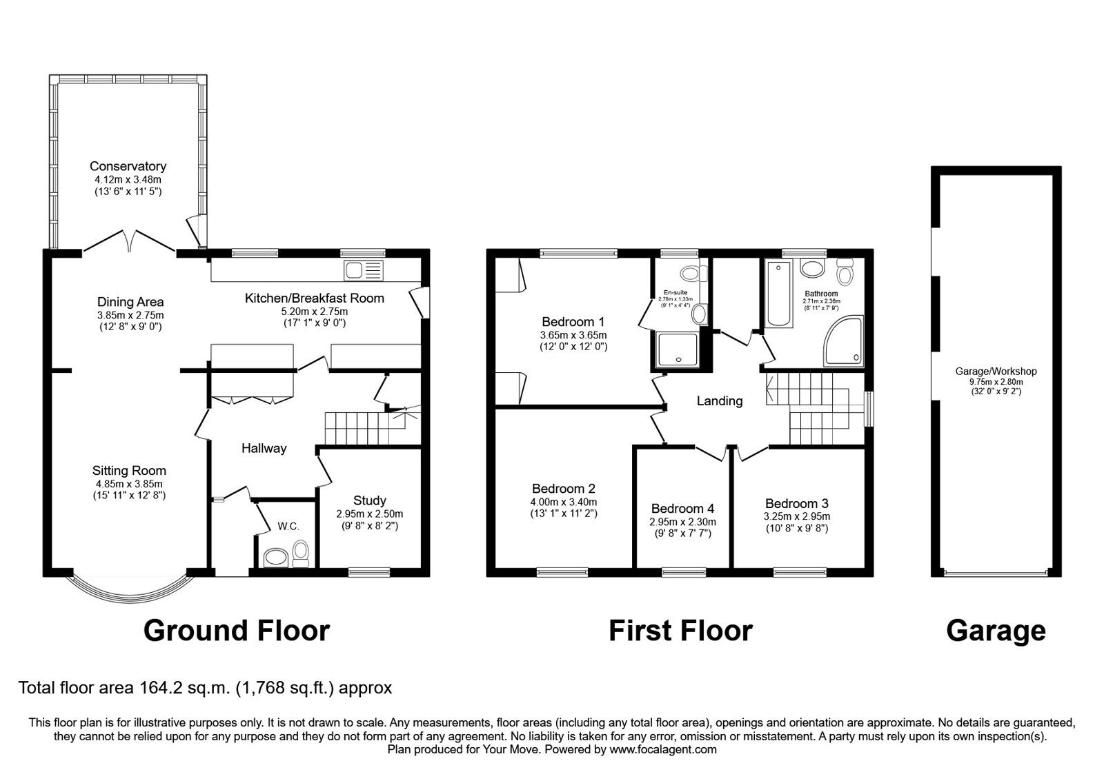 Floorplan of 4 bedroom Detached House for sale, Greenacres, Wetheral, Cumbria, CA4