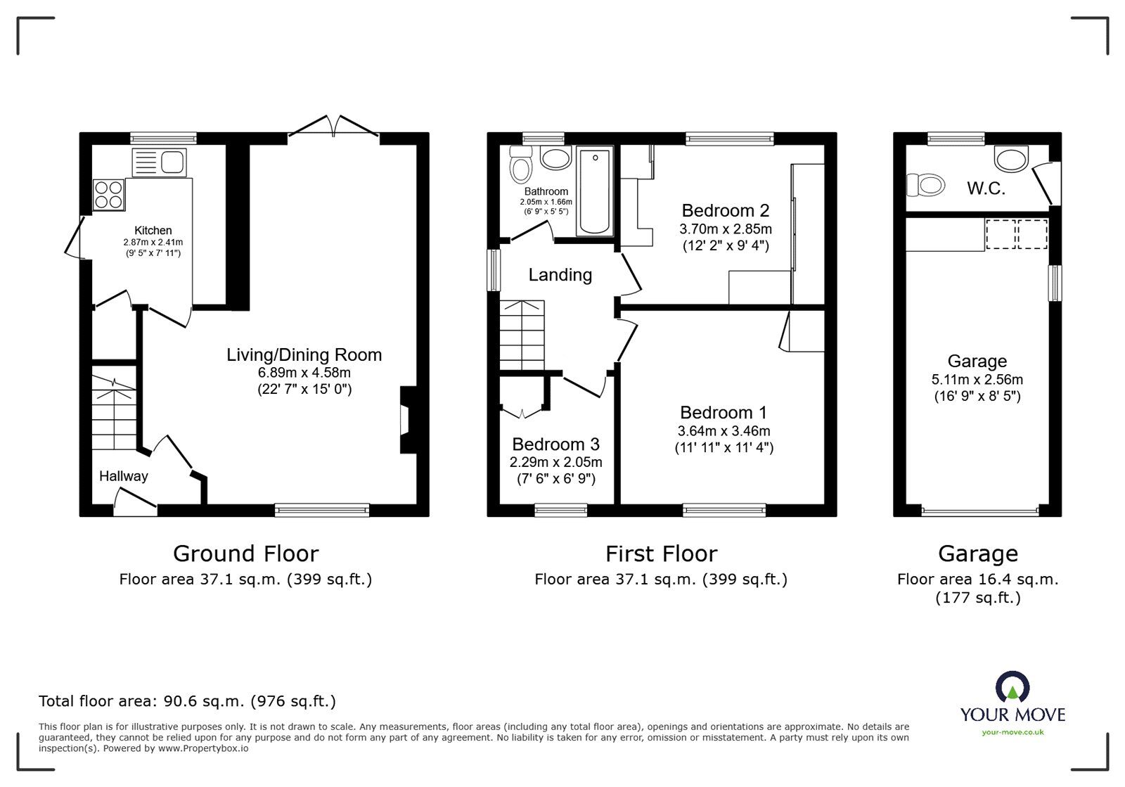 Floorplan of 3 bedroom Semi Detached House for sale, Keld Road, Carlisle, Cumbria, CA2