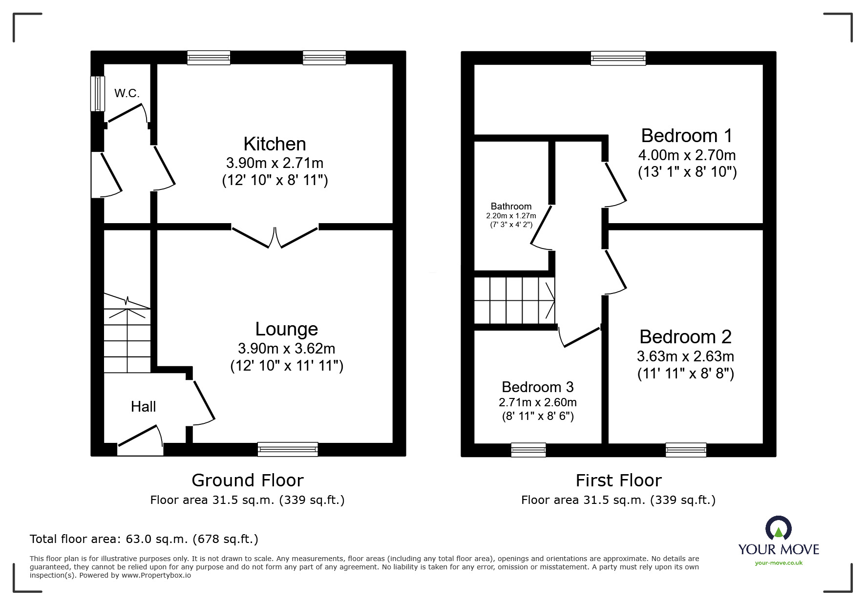 Floorplan of 3 bedroom End Terrace House to rent, Waldegrave Road, Carlisle, Cumbria, CA2