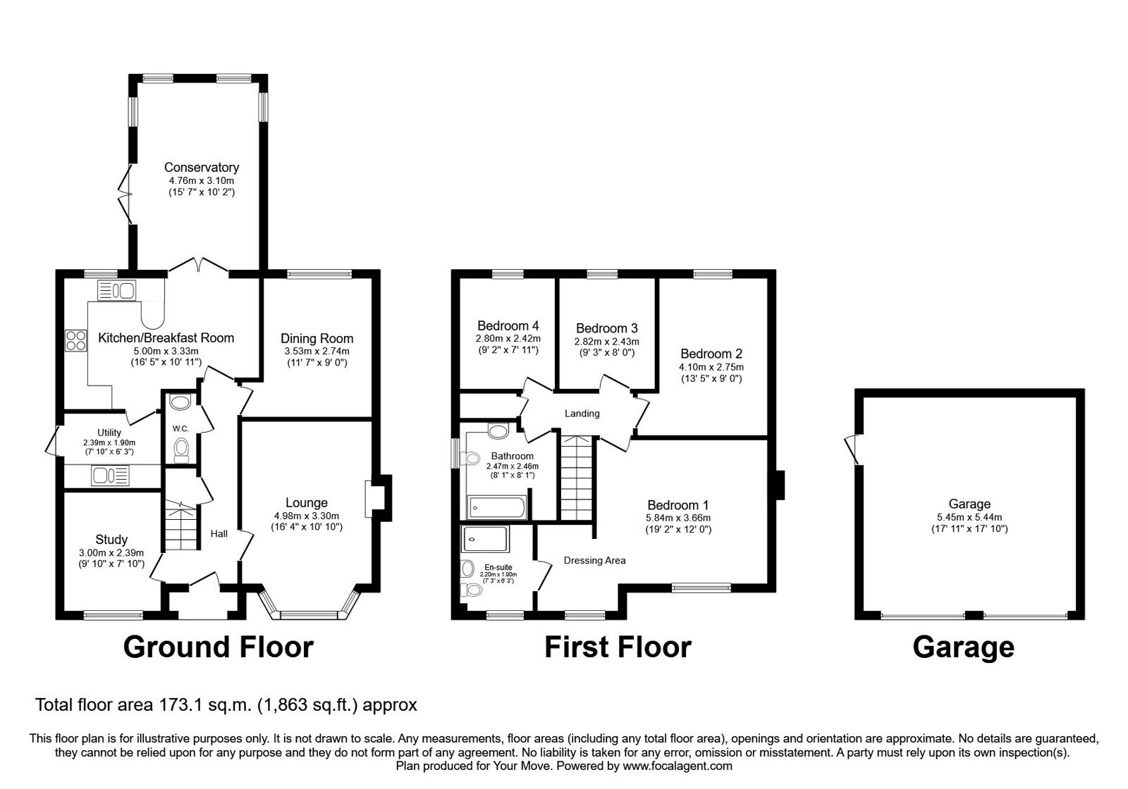 Floorplan of 4 bedroom Detached House for sale, Irthing Park, Brampton, Cumbria, CA8