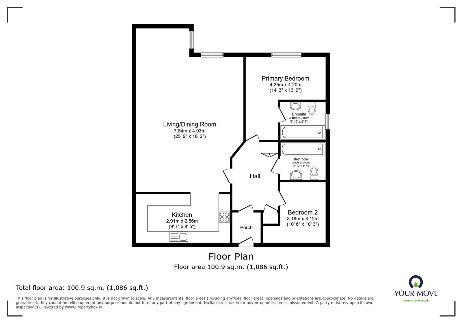 Floorplan of 2 bedroom  Flat for sale, Caldew Maltings Bridge Lane, Carlisle, CA2