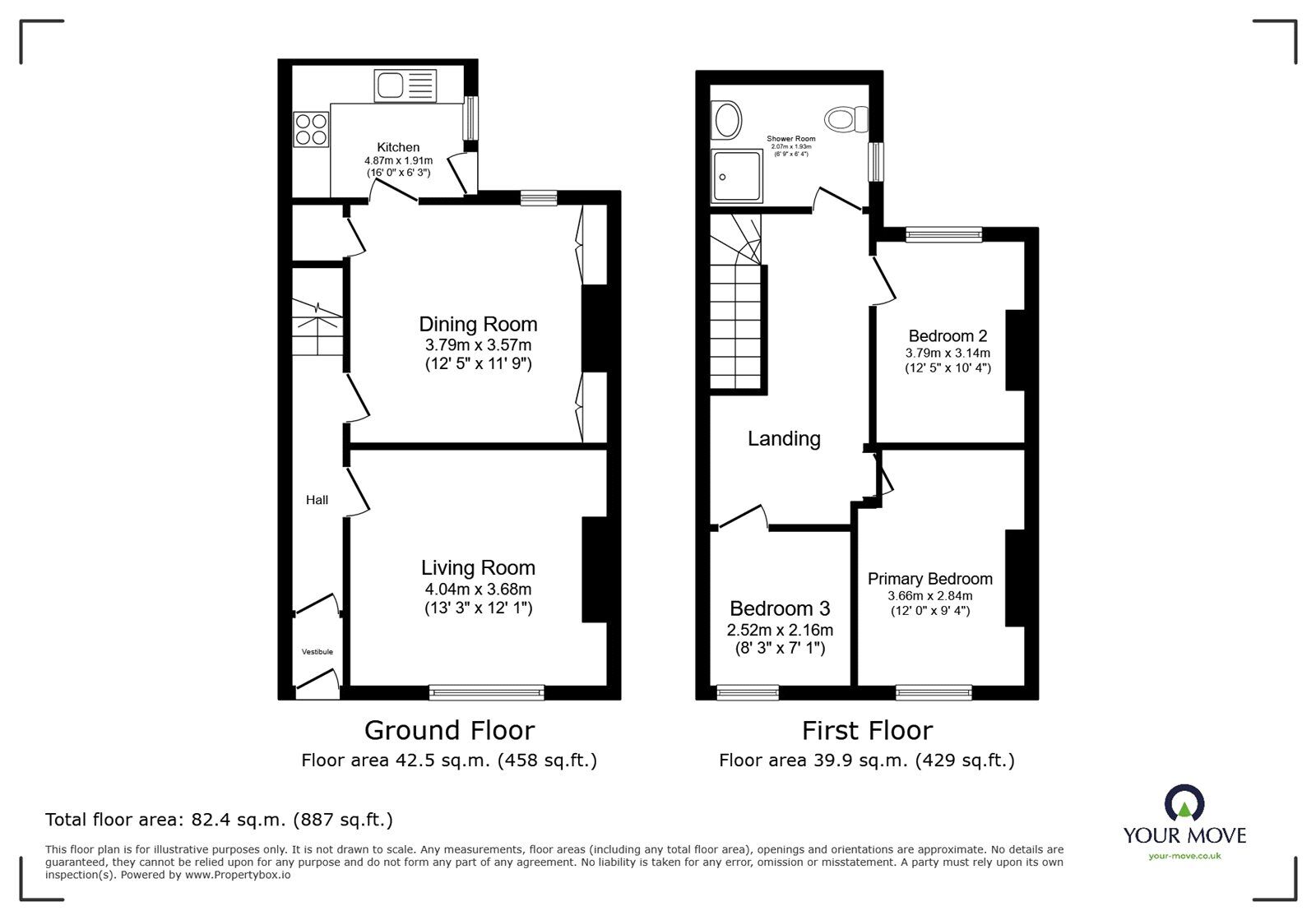 Floorplan of 3 bedroom End Terrace House for sale, Blunt Street, Carlisle, Cumbria, CA2