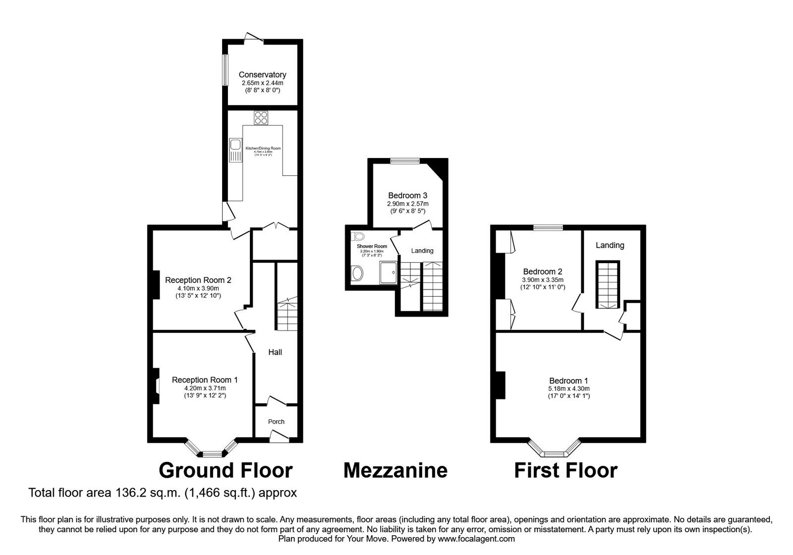 Floorplan of 3 bedroom Mid Terrace House for sale, Currock Road, Carlisle, Cumbria, CA2