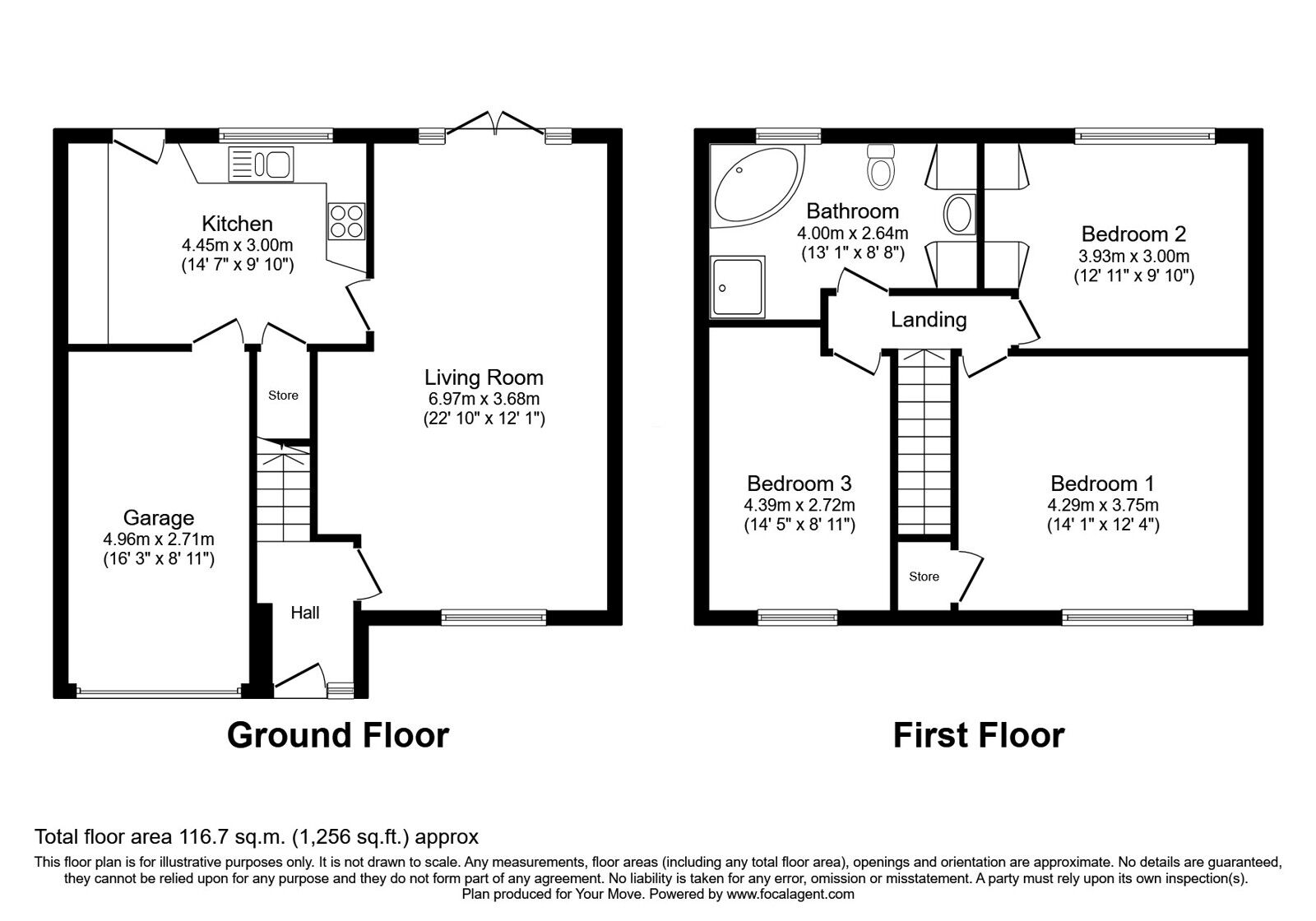 Floorplan of 3 bedroom Semi Detached House for sale, Abbotsford Drive, Carlisle, Cumbria, CA3