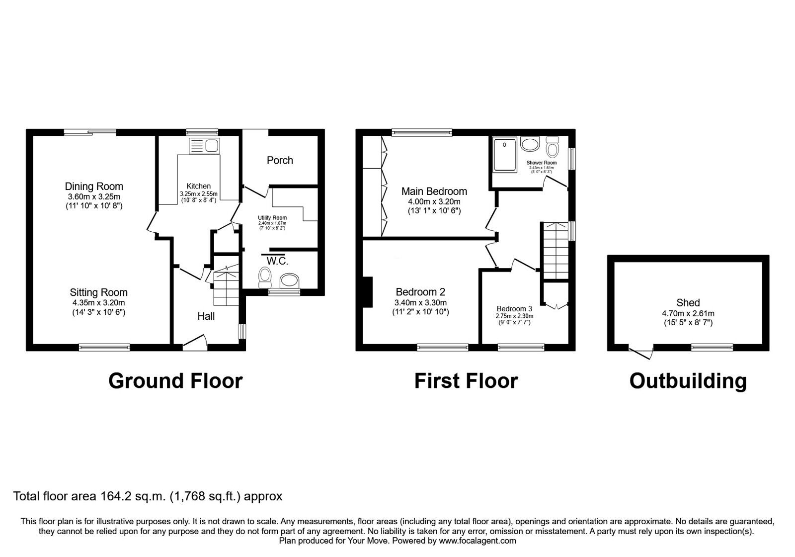 Floorplan of 3 bedroom Semi Detached House for sale, Lingmoor Way, Carlisle, Cumbria, CA1