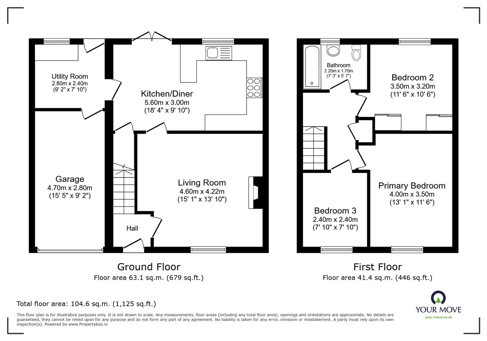 Floorplan of 3 bedroom  House for sale, Robinson Avenue, Carlisle, Cumbria, CA2