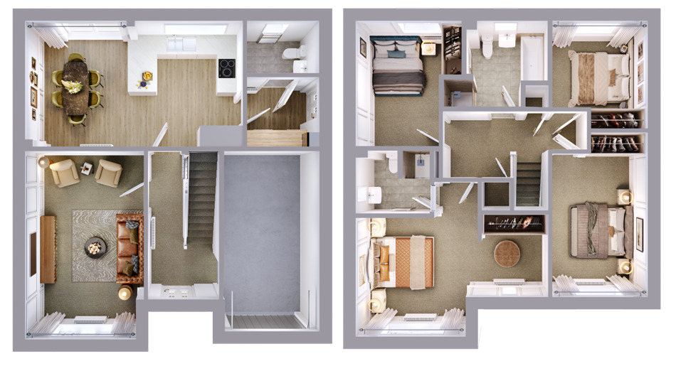 Floorplan of 4 bedroom Detached House for sale, Derwent Rise, Seaton, Cumbria, CA14