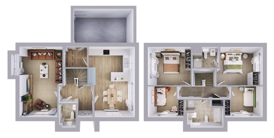 Floorplan of 4 bedroom Detached House for sale, Derwent Rise, Seaton, Cumbria, CA14