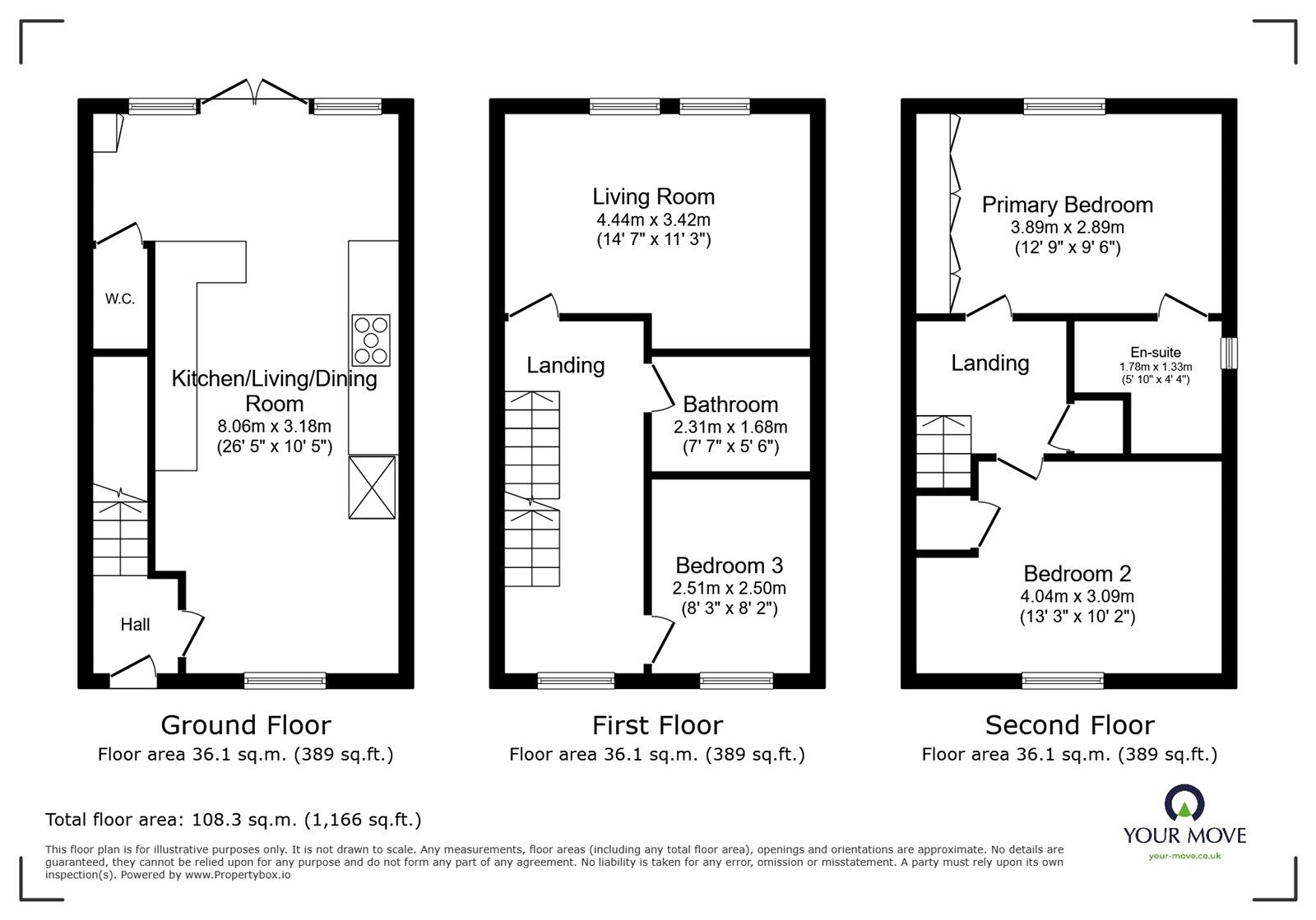 Floorplan of 3 bedroom End Terrace House for sale, Southwell Square, Carlisle, Cumberland, CA2