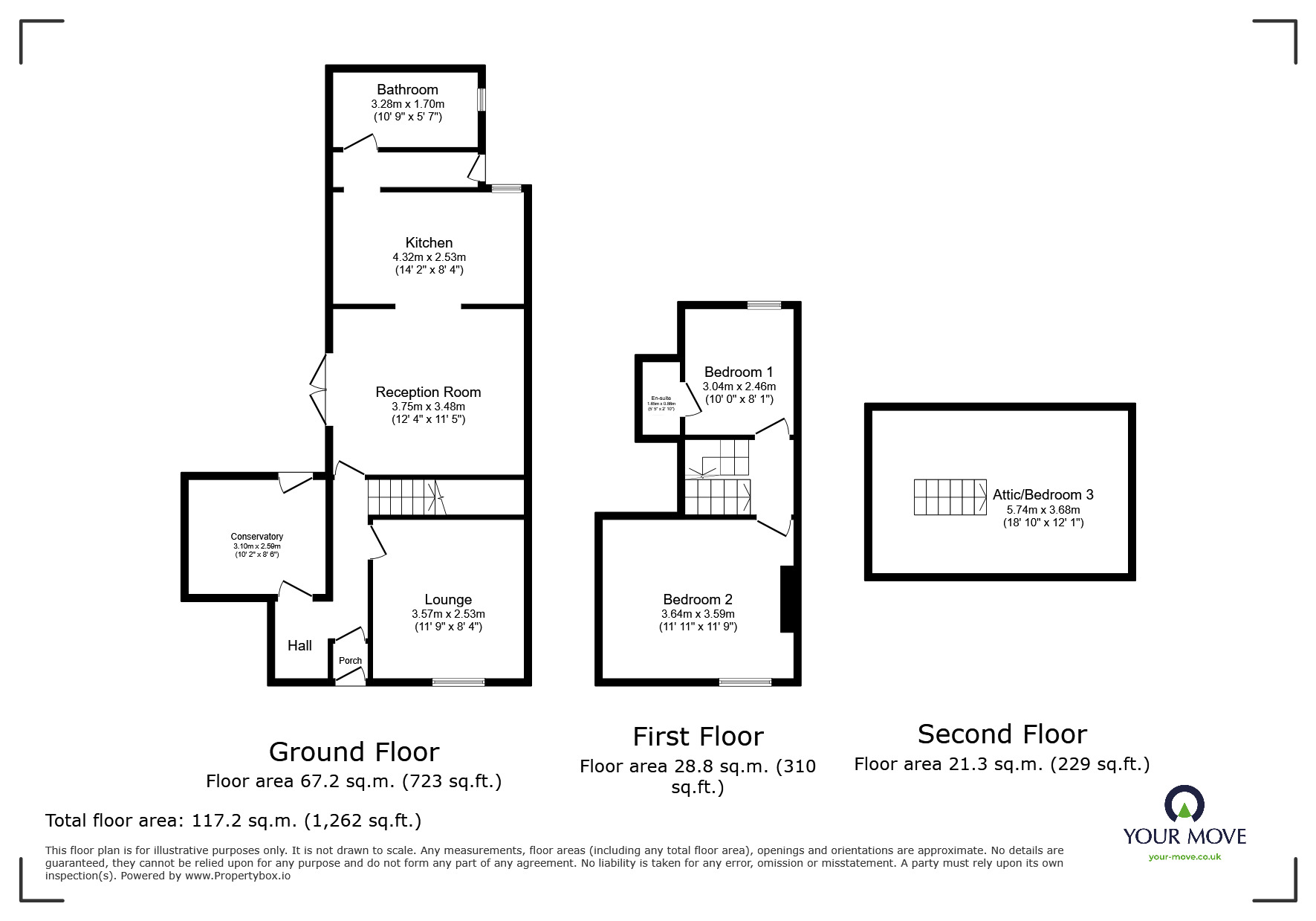 Floorplan of 3 bedroom End Terrace House to rent, Raven Street, Carlisle, Cumbria, CA1