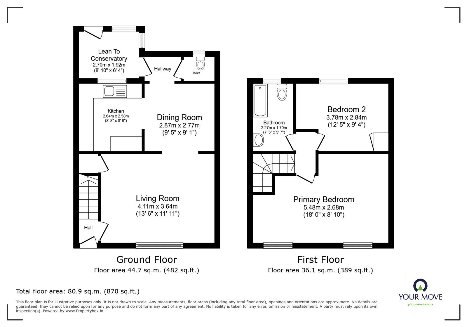Floorplan of 2 bedroom Semi Detached House for sale, Brookside, Carlisle, Cumbria, CA2