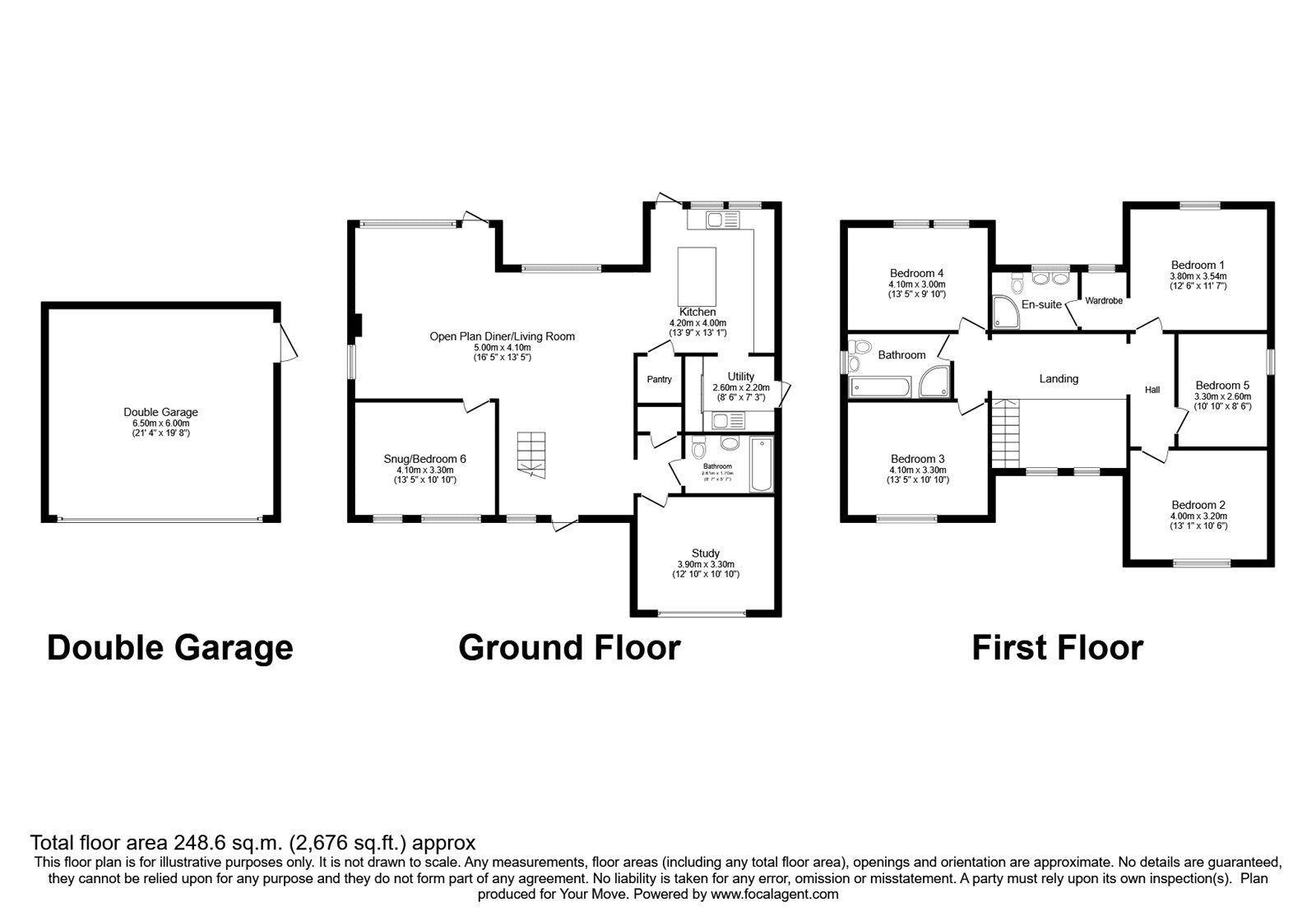 Floorplan of 6 bedroom Detached House for sale, Garth Gardens, Brampton, Cumbria, CA8