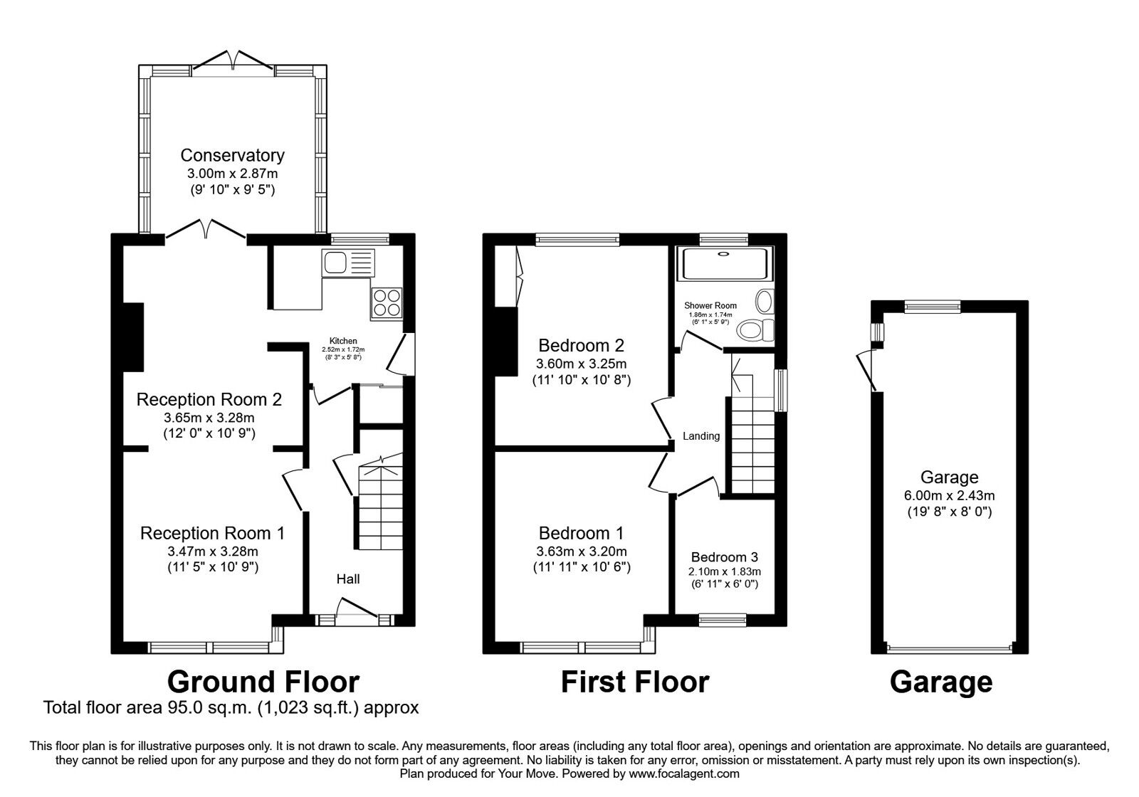Floorplan of 3 bedroom Semi Detached House for sale, Inglewood Crescent, Carlisle, Cumbria, CA2