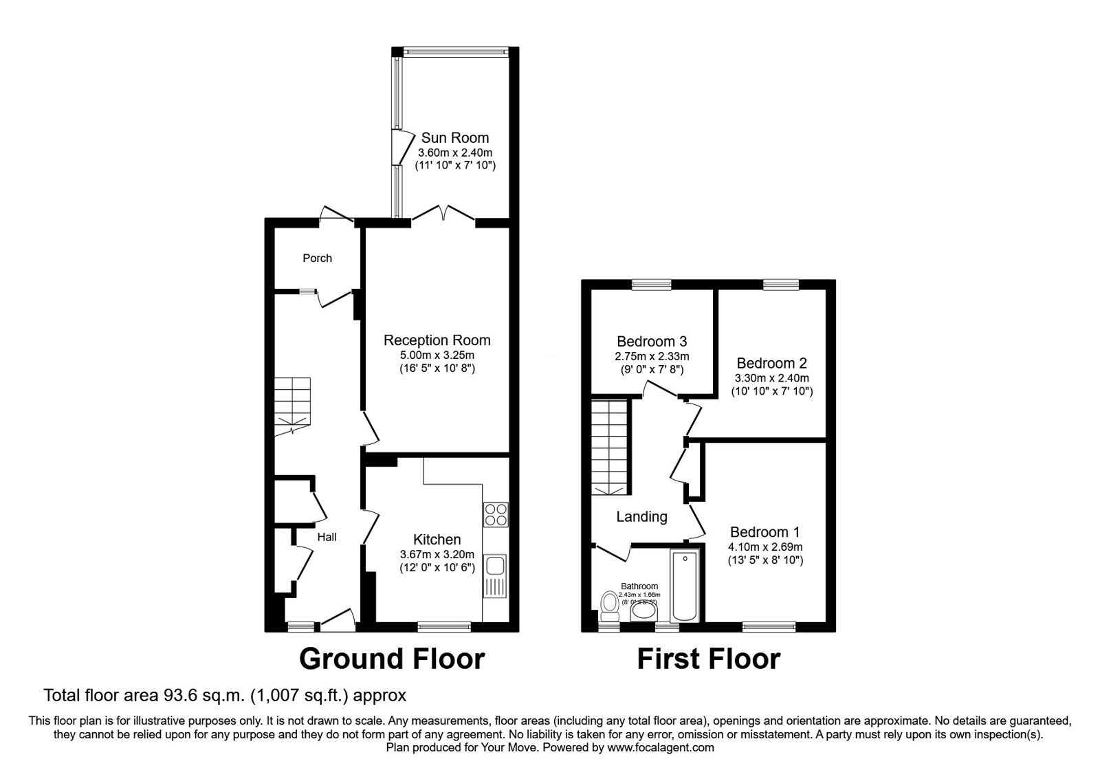 Floorplan of 3 bedroom Mid Terrace House for sale, Cumrew Close, Carlisle, Cumbria, CA1