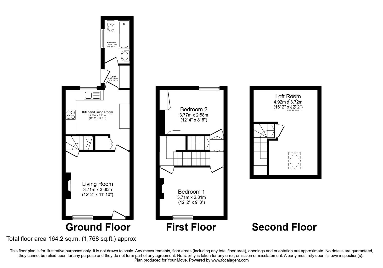 Floorplan of 2 bedroom Mid Terrace House for sale, Clift Street, Carlisle, Cumbria, CA2