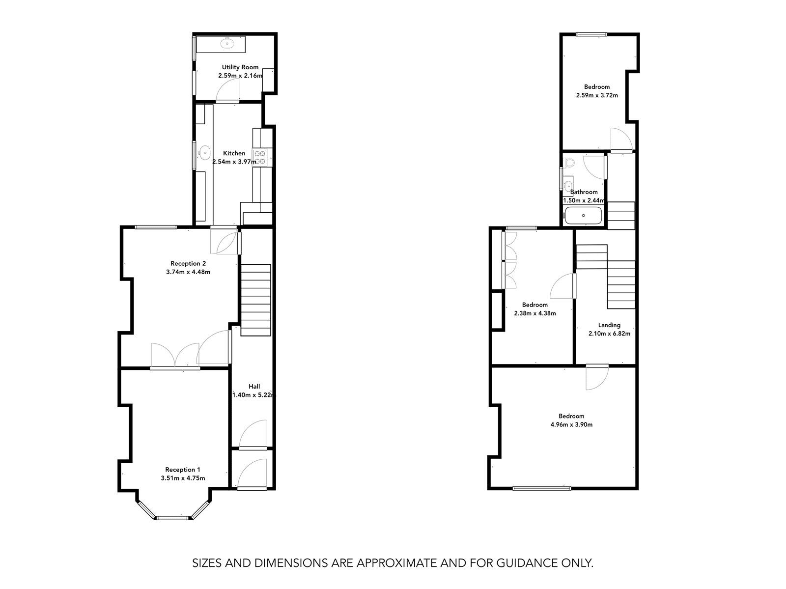 Floorplan of 3 bedroom Mid Terrace House for sale, Blackwell Road, Carlisle, Cumbria, CA2