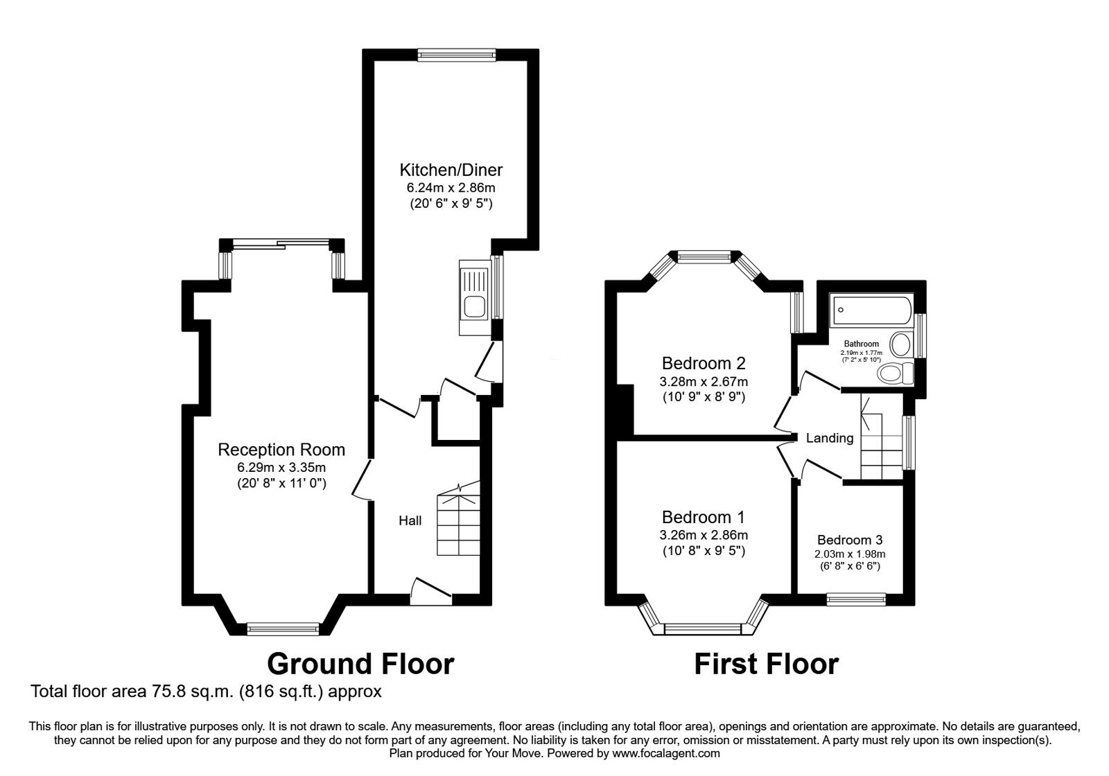 Floorplan of 3 bedroom Semi Detached House for sale, Eskdale Avenue, Carlisle, Cumbria, CA2