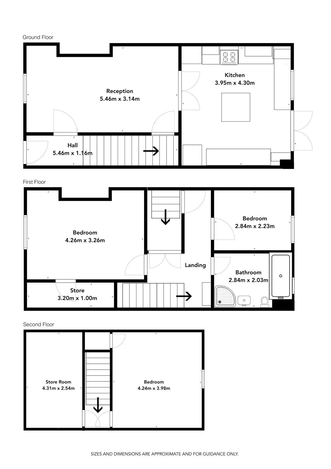 Floorplan of 3 bedroom Mid Terrace House for sale, Corporation Road, Carlisle, Cumbria, CA3