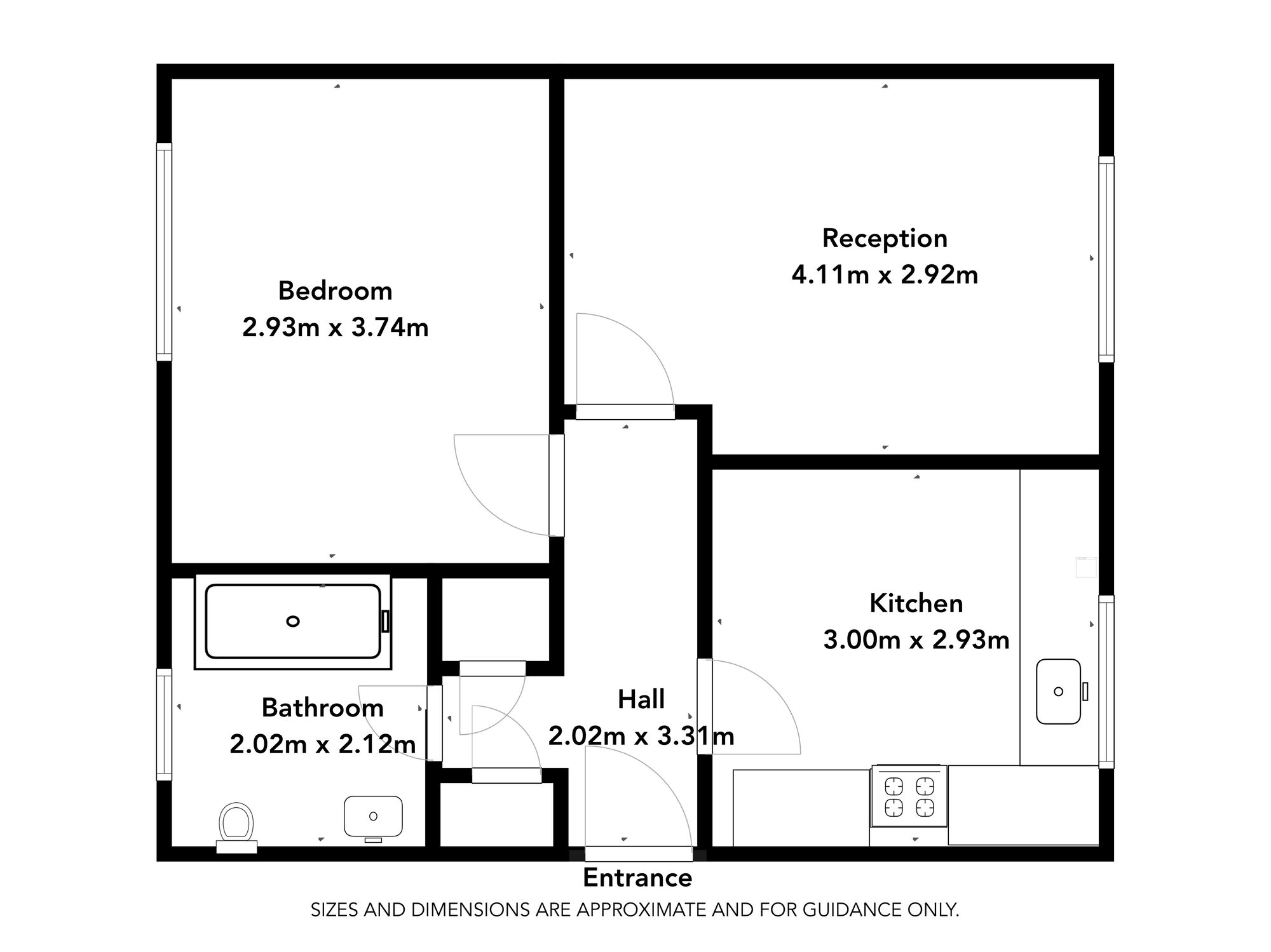 Floorplan of 1 bedroom  Flat for sale, Maryport Court, Carlisle, Cumbria, CA2