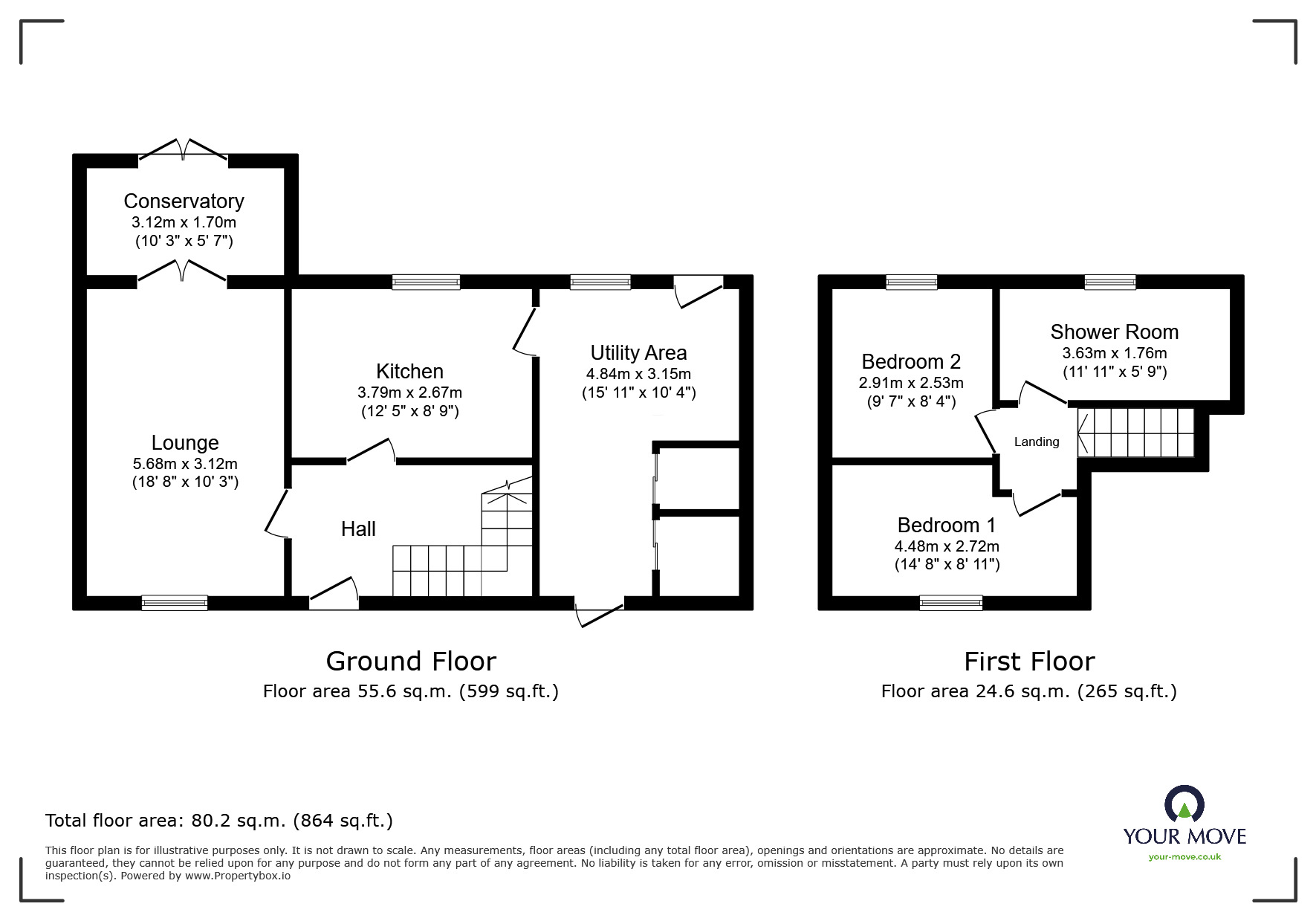Floorplan of 2 bedroom Semi Detached House to rent, Edgehill Road, Carlisle, Cumbria, CA1