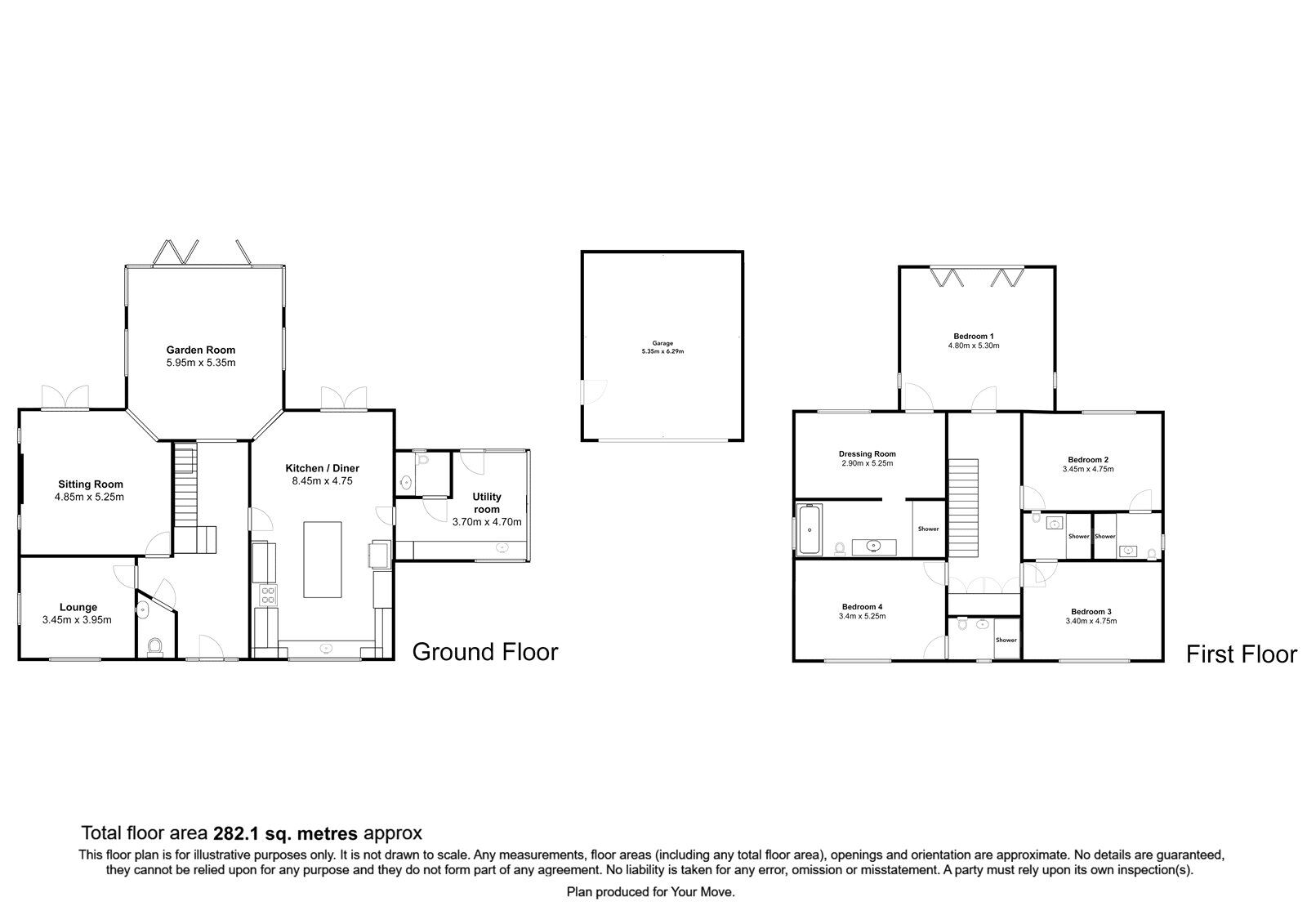 Floorplan of 4 bedroom Detached House for sale, Lambley Bank, Scotby, Cumbria, CA4