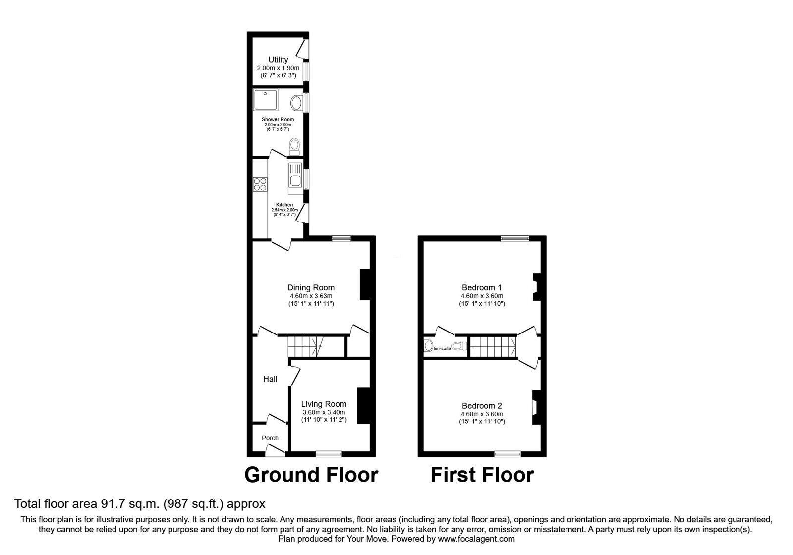 Floorplan of 2 bedroom Mid Terrace House for sale, Jackson Street, Carlisle, Cumbria, CA1