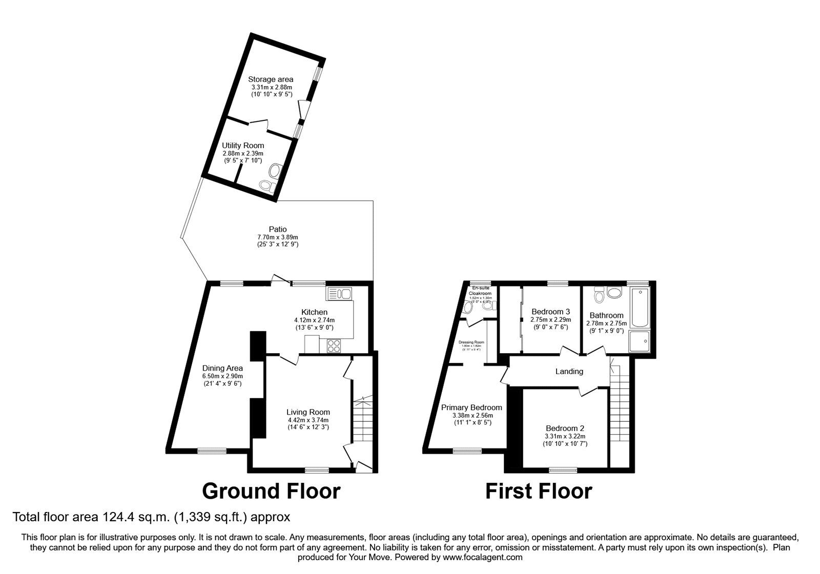 Floorplan of 3 bedroom End Terrace House for sale, Newtown Road, Carlisle, Cumbria, CA2