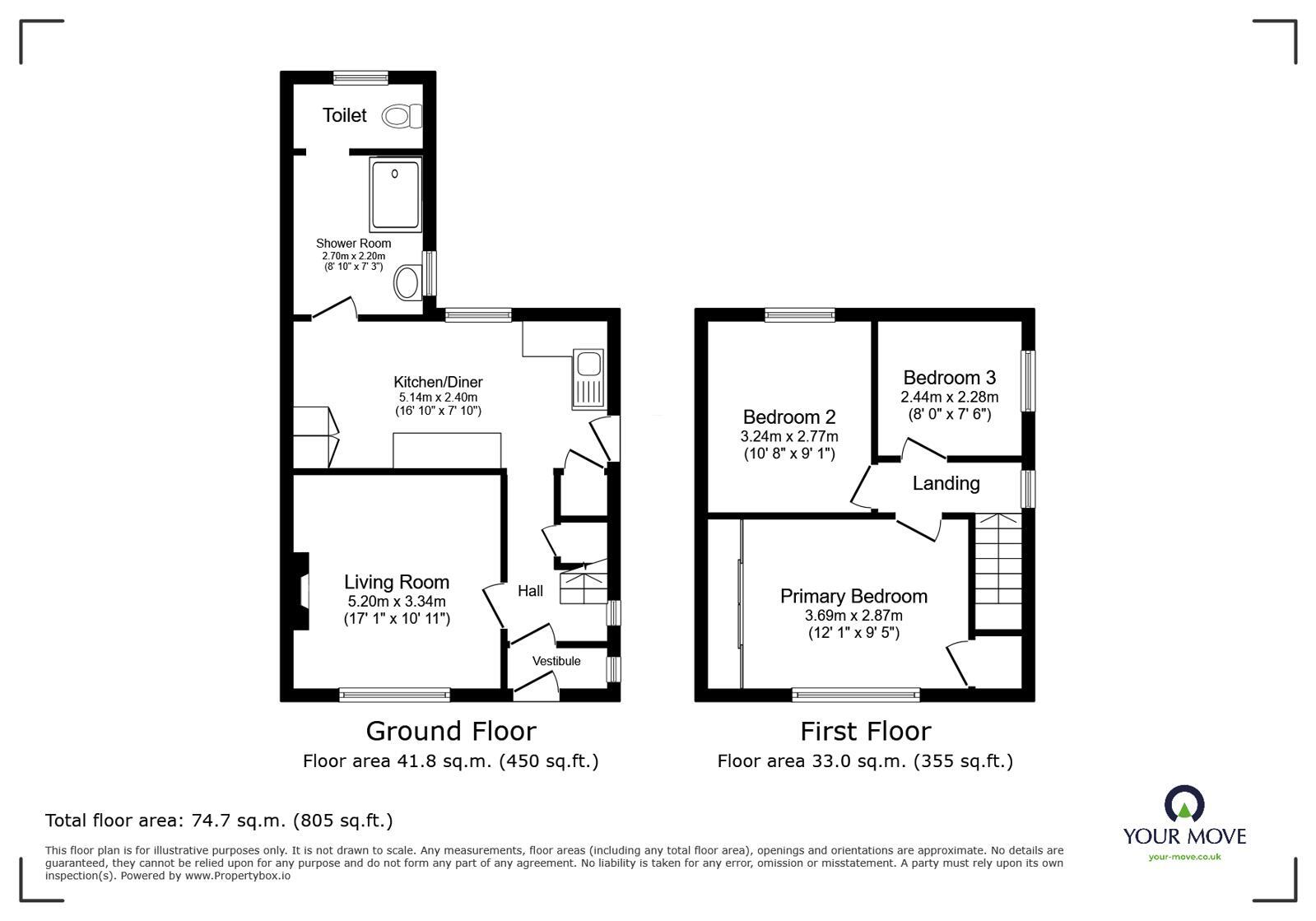 Floorplan of 3 bedroom Semi Detached House for sale, Grinsdale Avenue, Carlisle, Cumbria, CA2