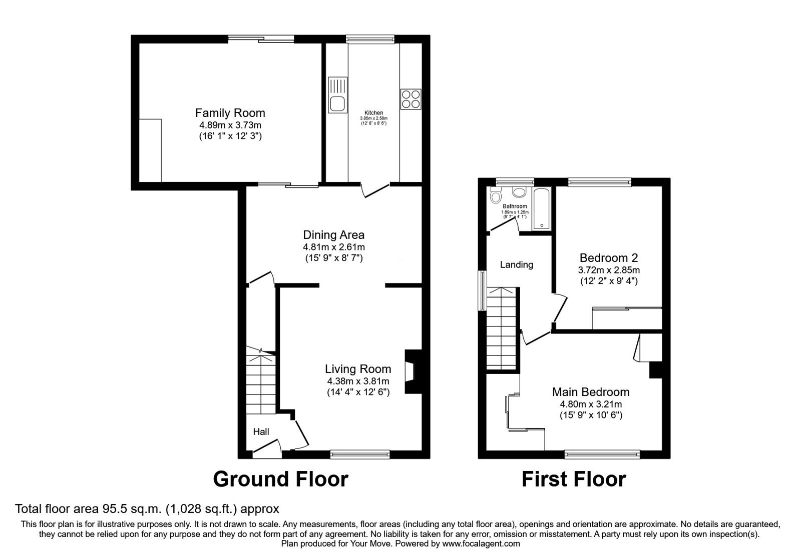 Floorplan of 2 bedroom Semi Detached House for sale, Levens Drive, Carlisle, Cumbria, CA2