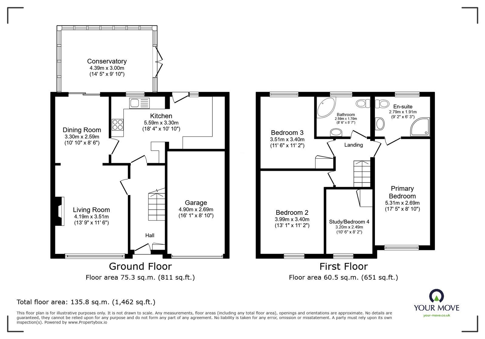 Floorplan of 4 bedroom Semi Detached House for sale, Chesterholm, Carlisle, Cumbria, CA2