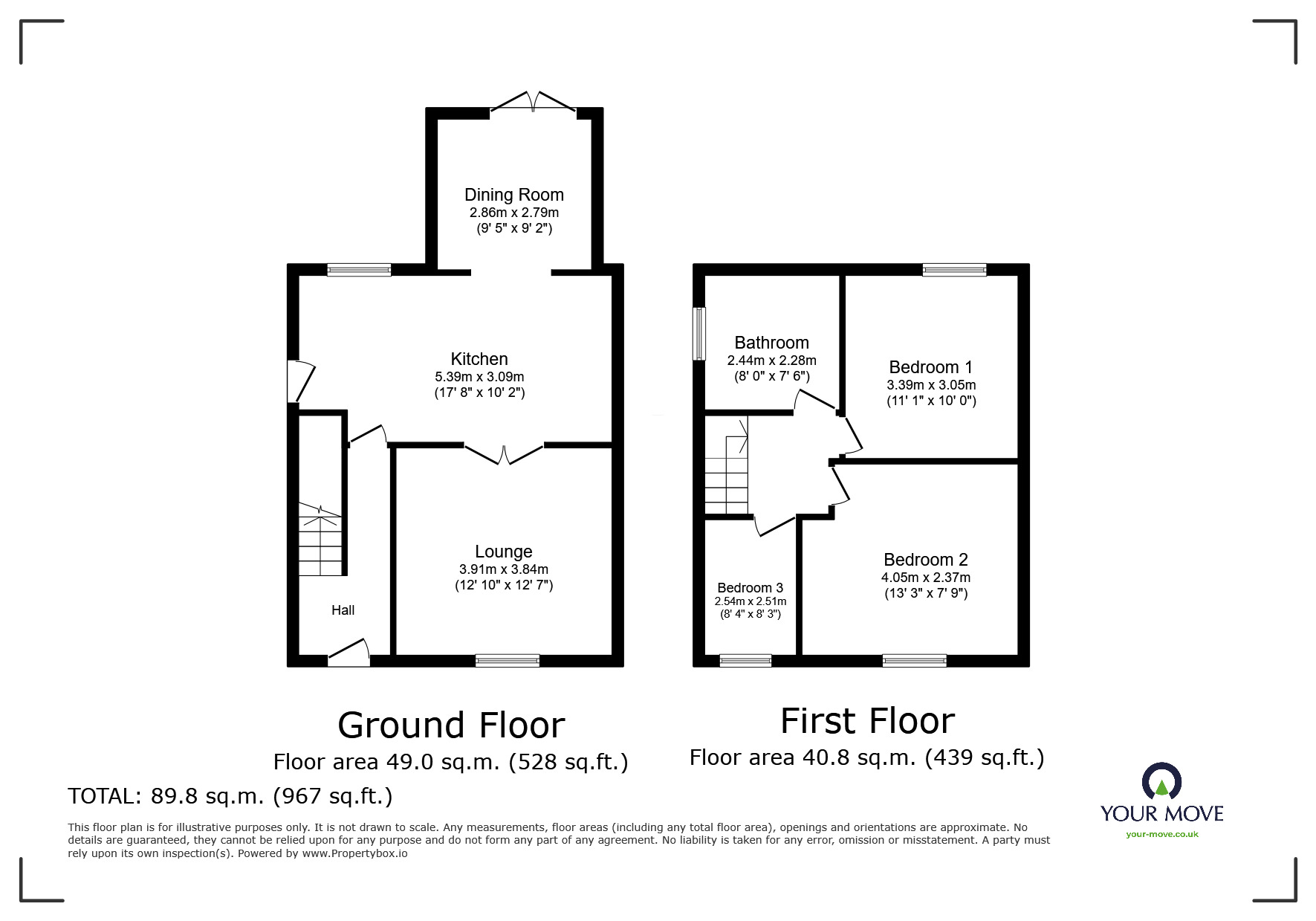 Floorplan of 3 bedroom Semi Detached House for sale, Briar Bank, Carlisle, Cumbria, CA3